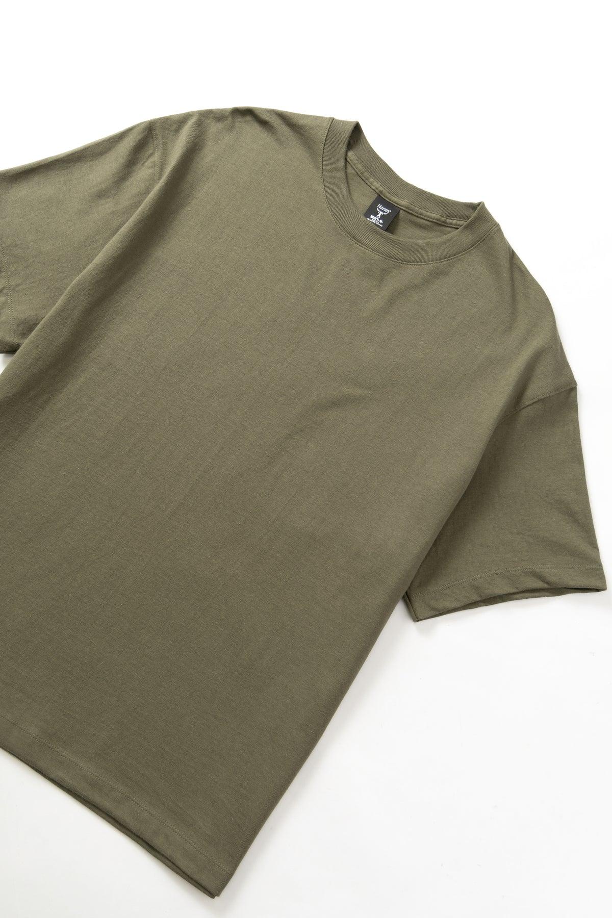 Hanes - Oversized Beefy-T 6oz T-Shirt - Fatigue Green Product Image