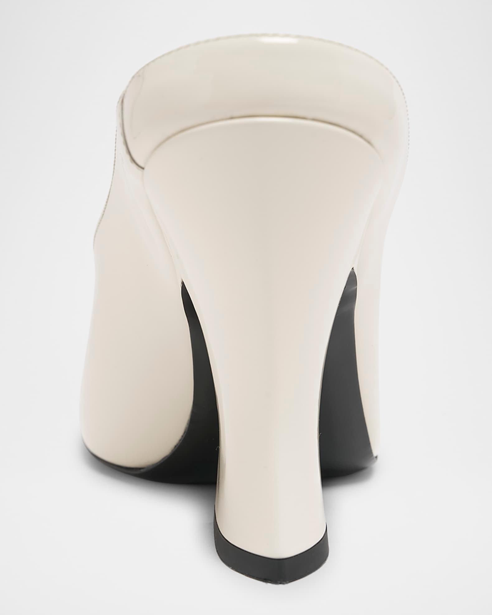 Patent Leather Sculpted Block-Heel Mules Product Image