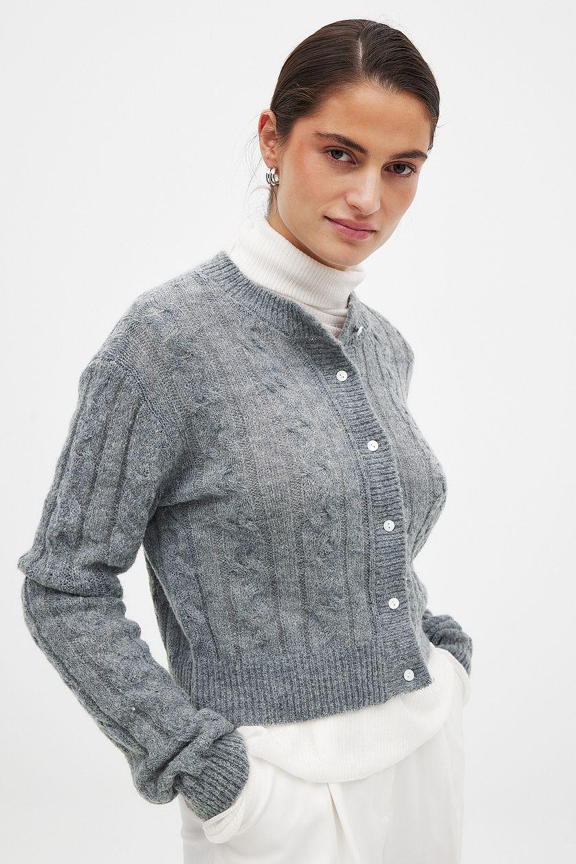 Knitted Cable Cardigan Product Image
