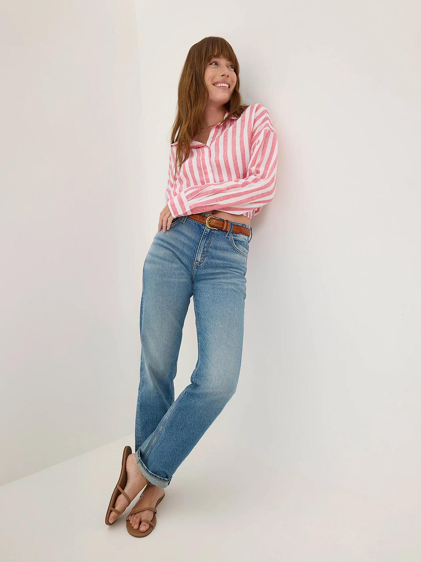 Women's Elastic Waist Pocketless Shirt | Women's Tops & Tees | Lee® Product Image