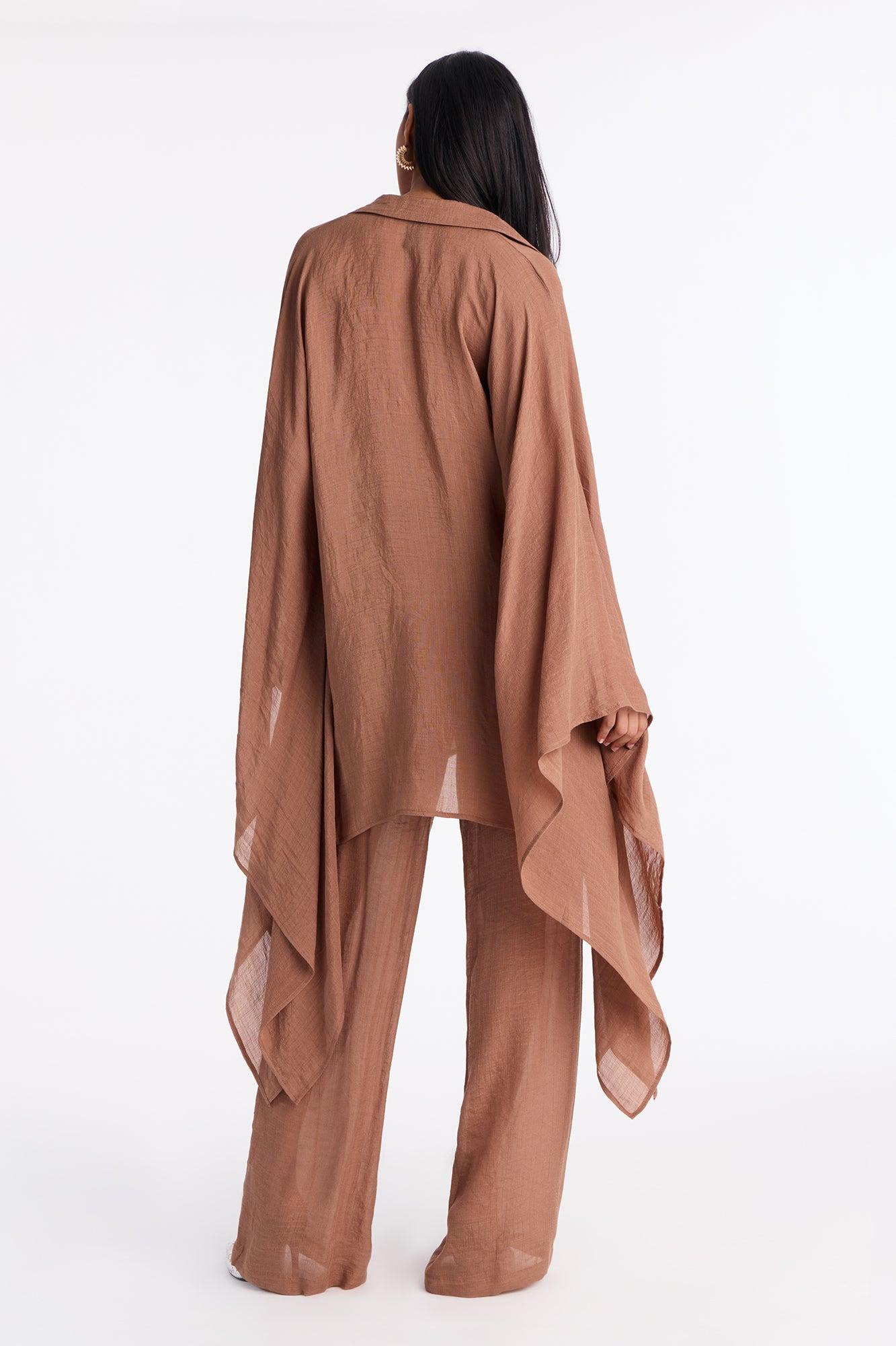 Addison Linen Pant Set - Mocha Female Product Image