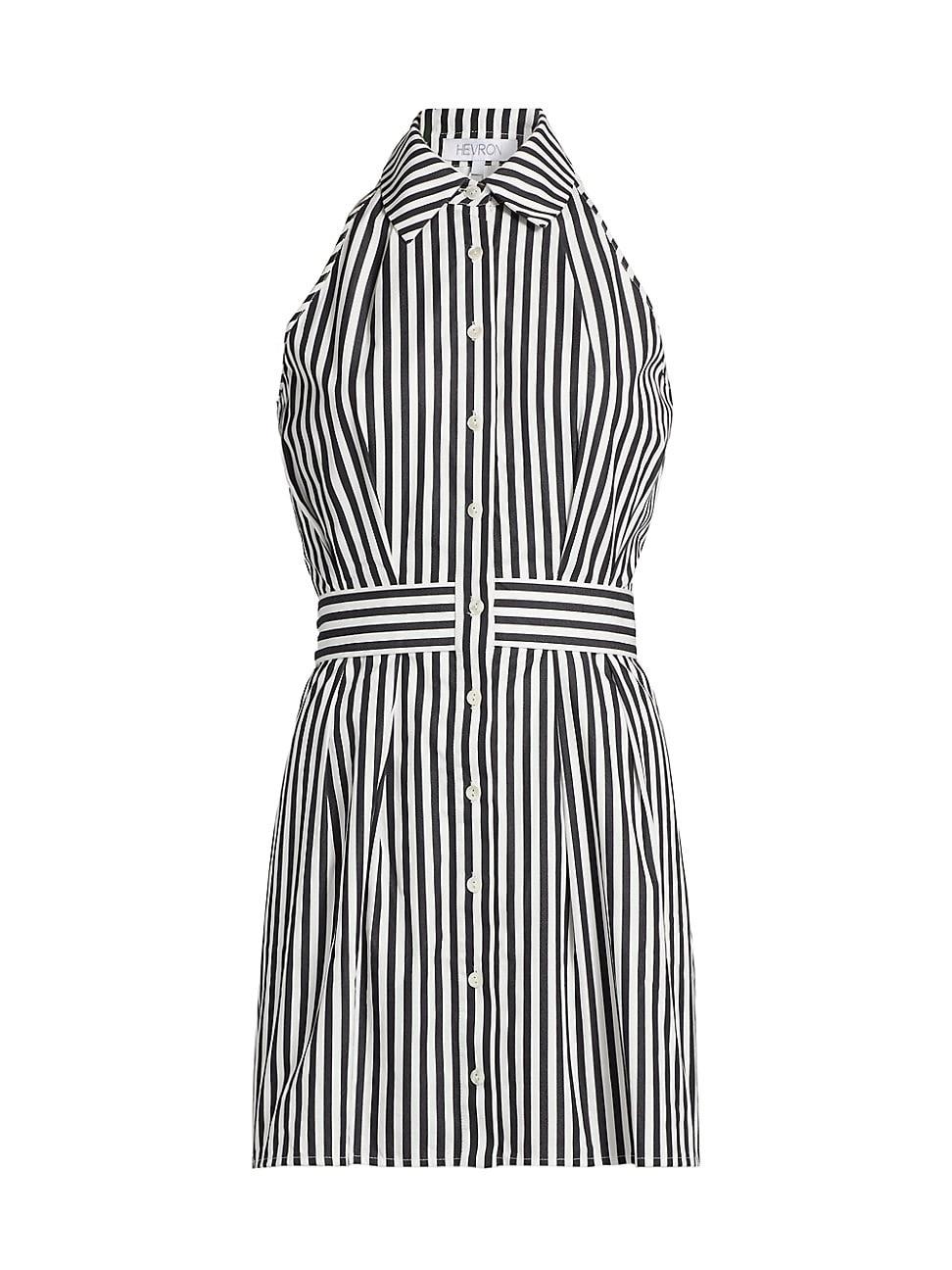Womens Domino Striped Mini Shirtdress Product Image