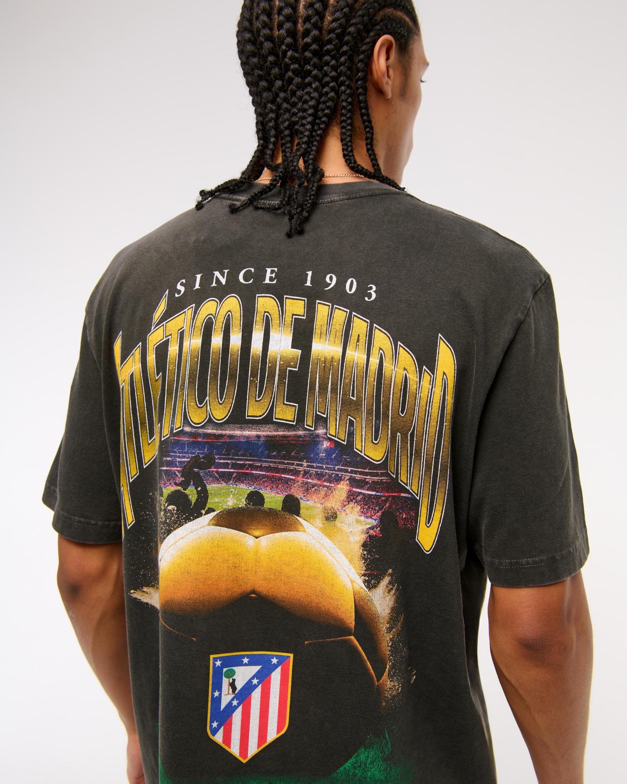 Atlético de Madrid Vintage-Inspired Graphic Tee Product Image