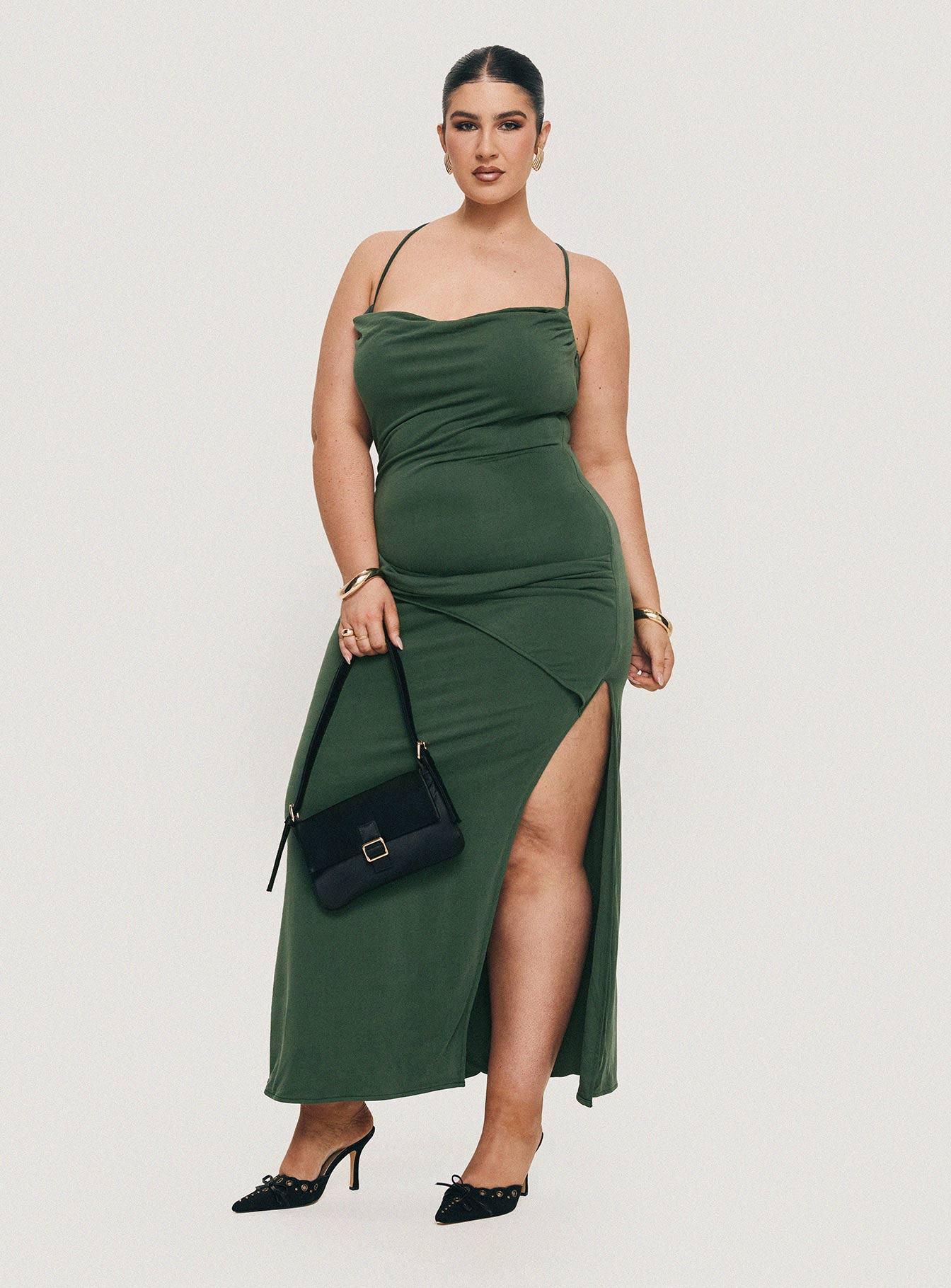 Marchesi Maxi Dress Green Curve Product Image