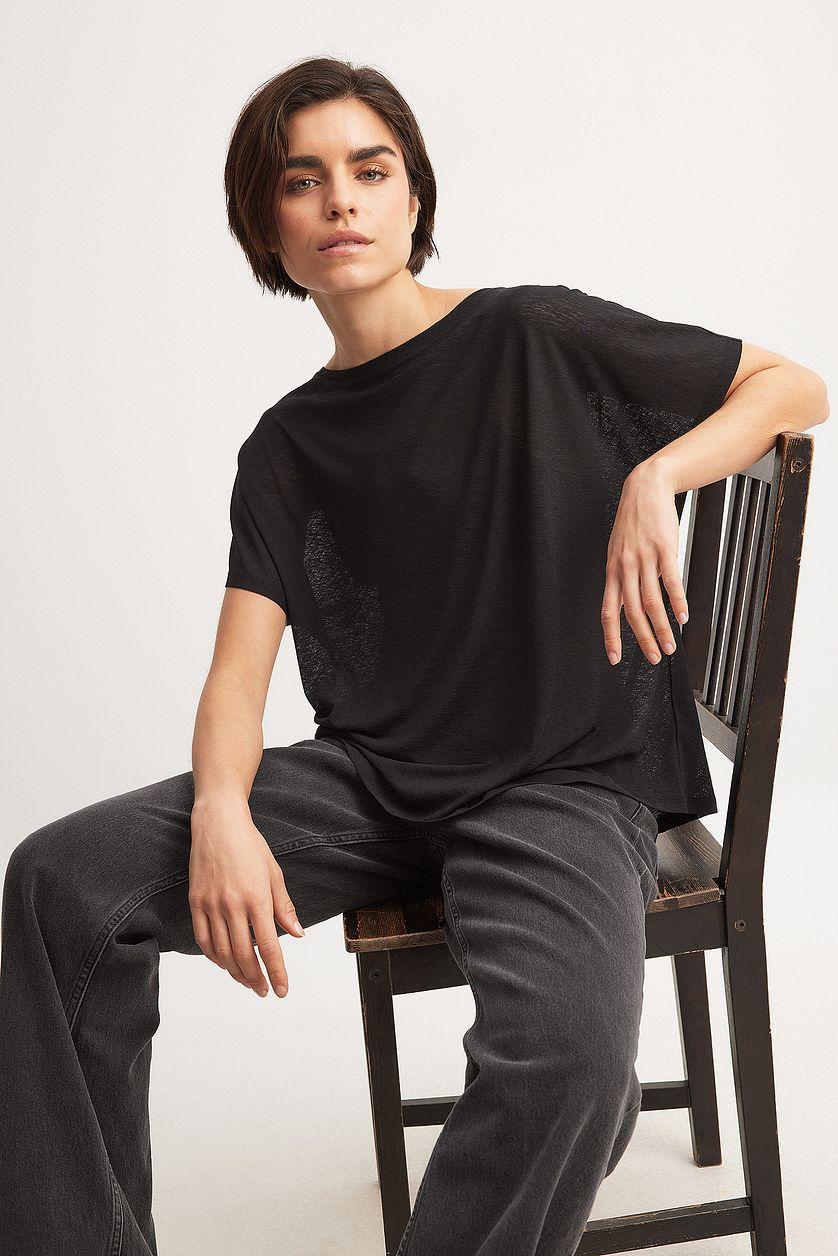 Sheer Kimono Sleeve T-shirt Offwhite Product Image