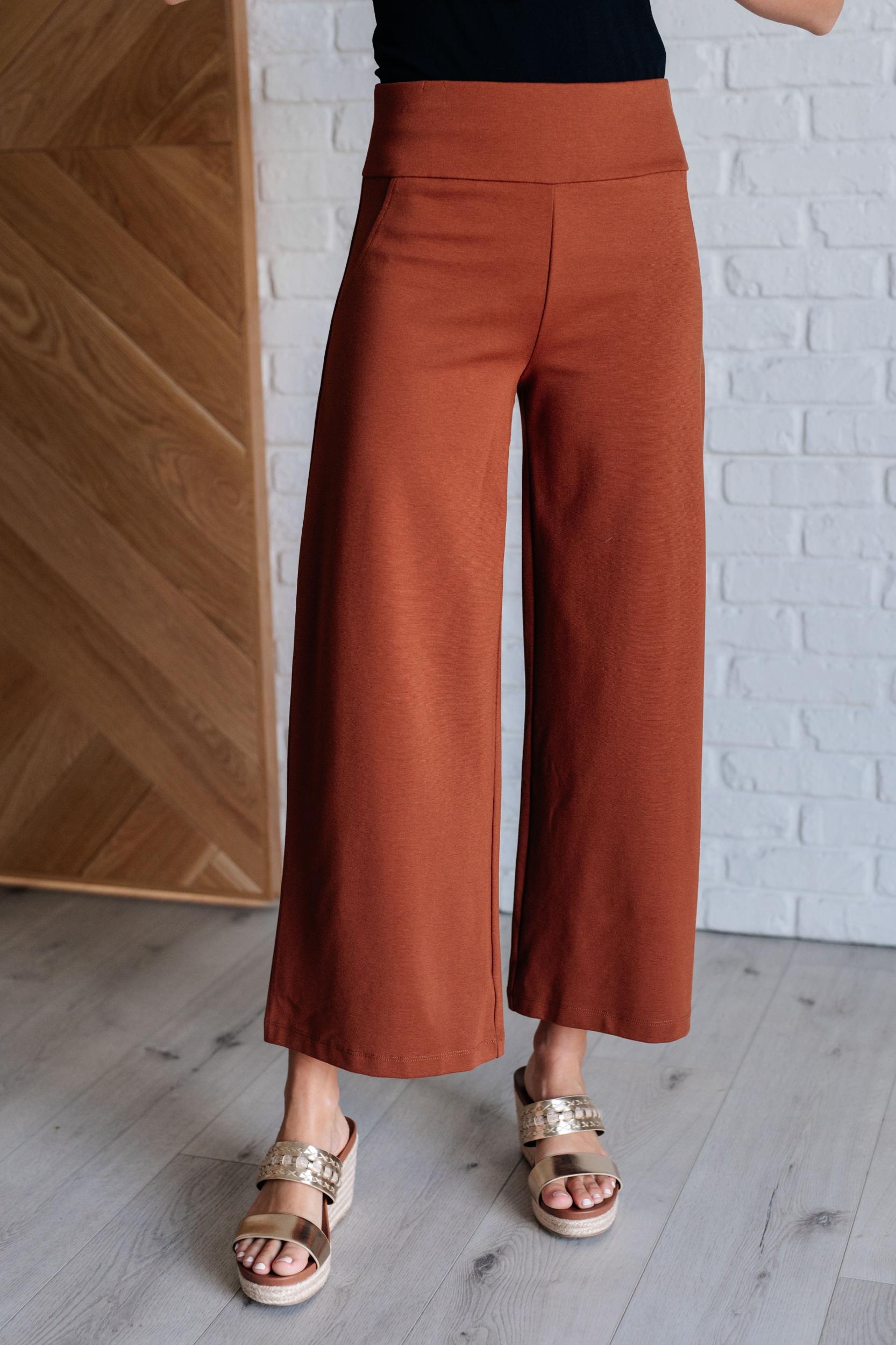 Magic Wide Leg Crop Pants in Rust (Online Exclusive) Product Image