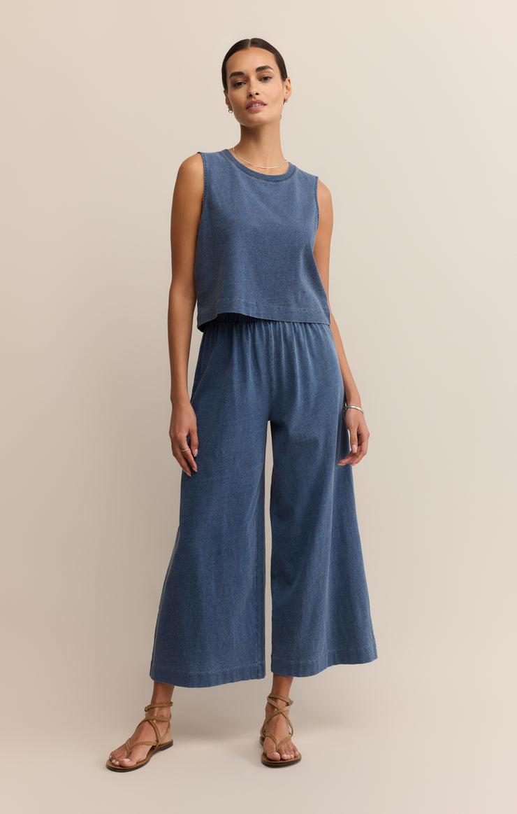 SLOANE JERSEY DENIM MUSCLE TANK Product Image