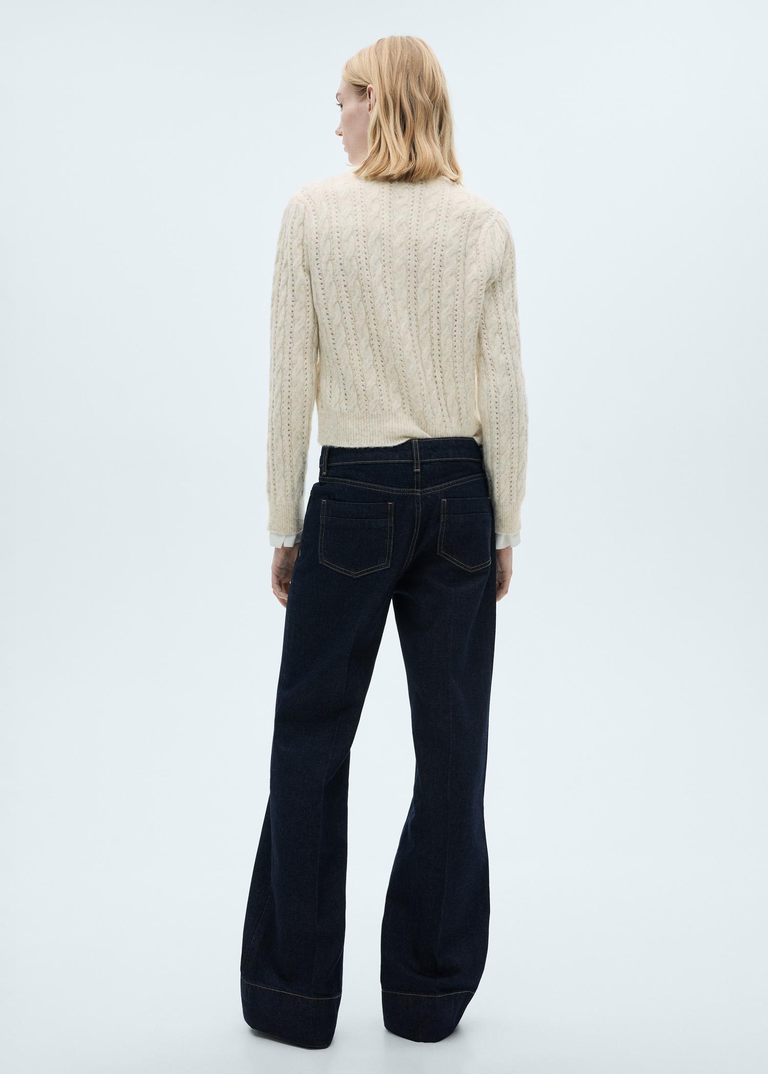 Braided cardigan with openwork details - Women | MANGO USA Product Image