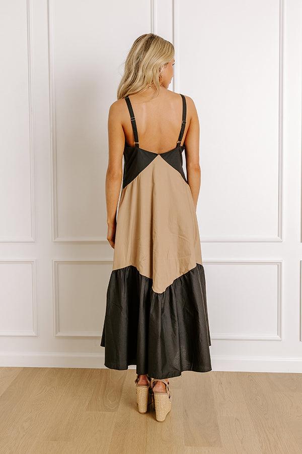 Casual Stroll Color Block Midi Dress Product Image