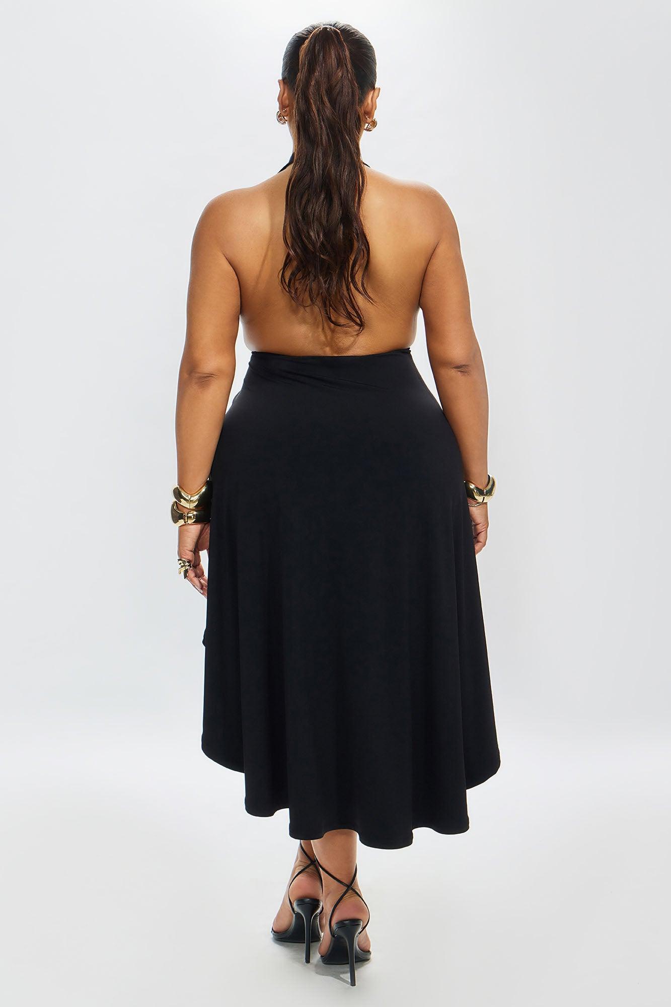 Harper High Low Mini Dress - Black Product Image