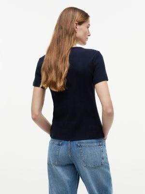 Slim Fit Pointelle Crewneck T-Shirt Product Image