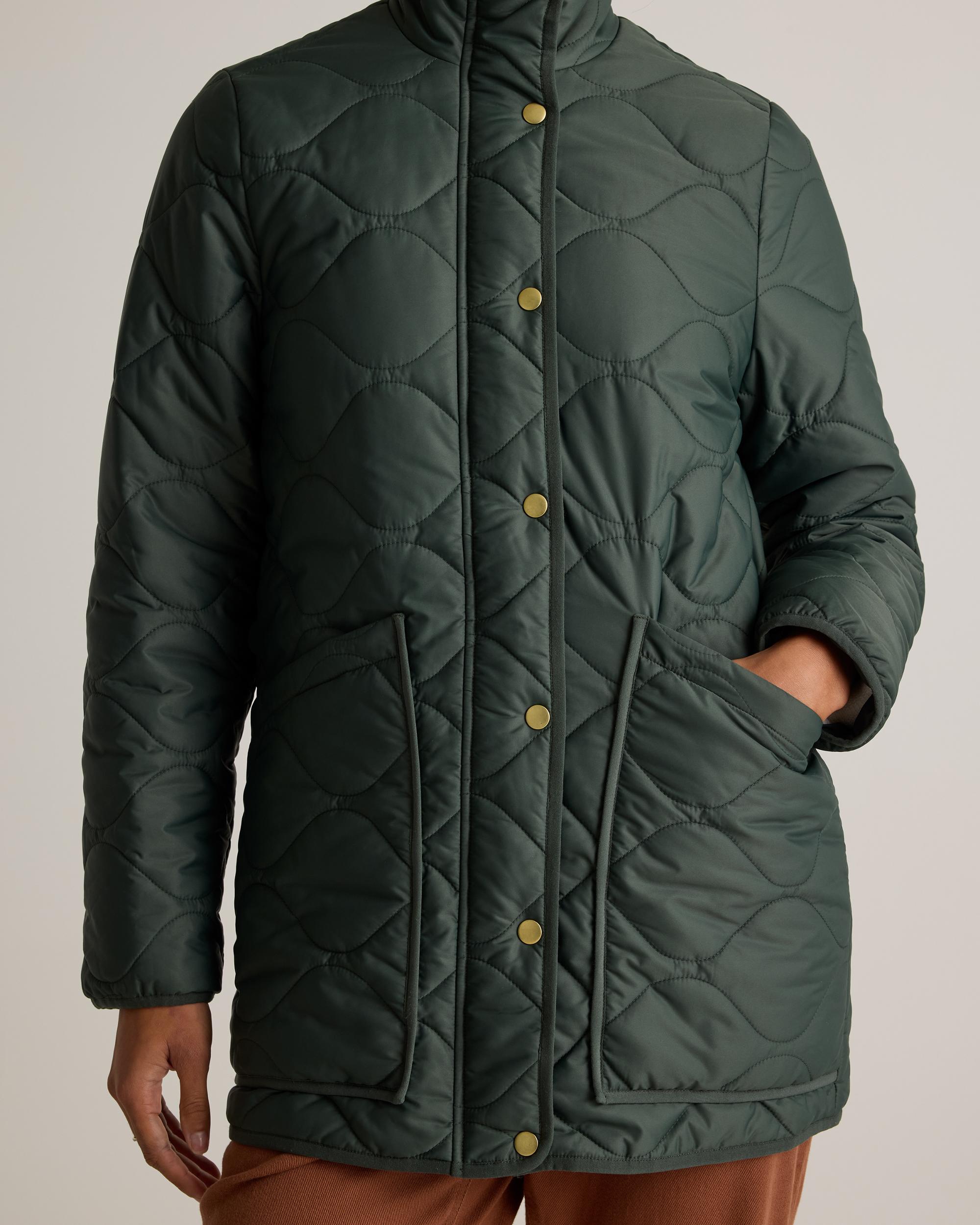 Quince | Women's Featherless Quilted Long Puffer Jacket Size XS, Nylon Product Image