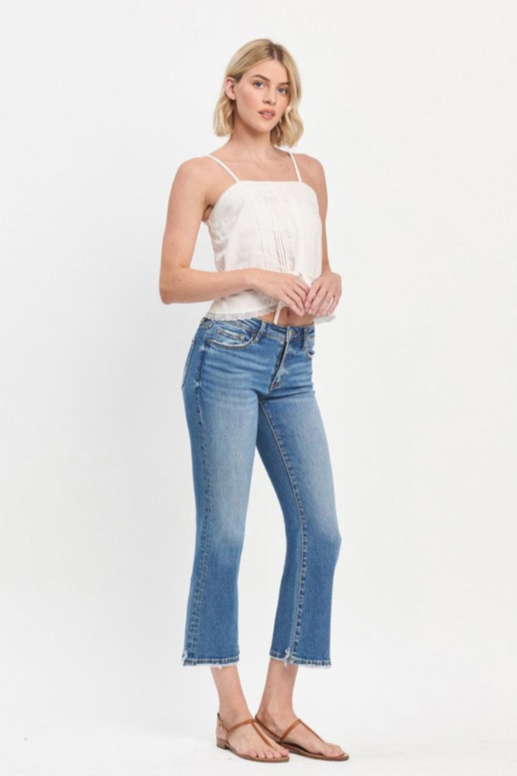 Mid Rise Kick Flare Jeans Product Image