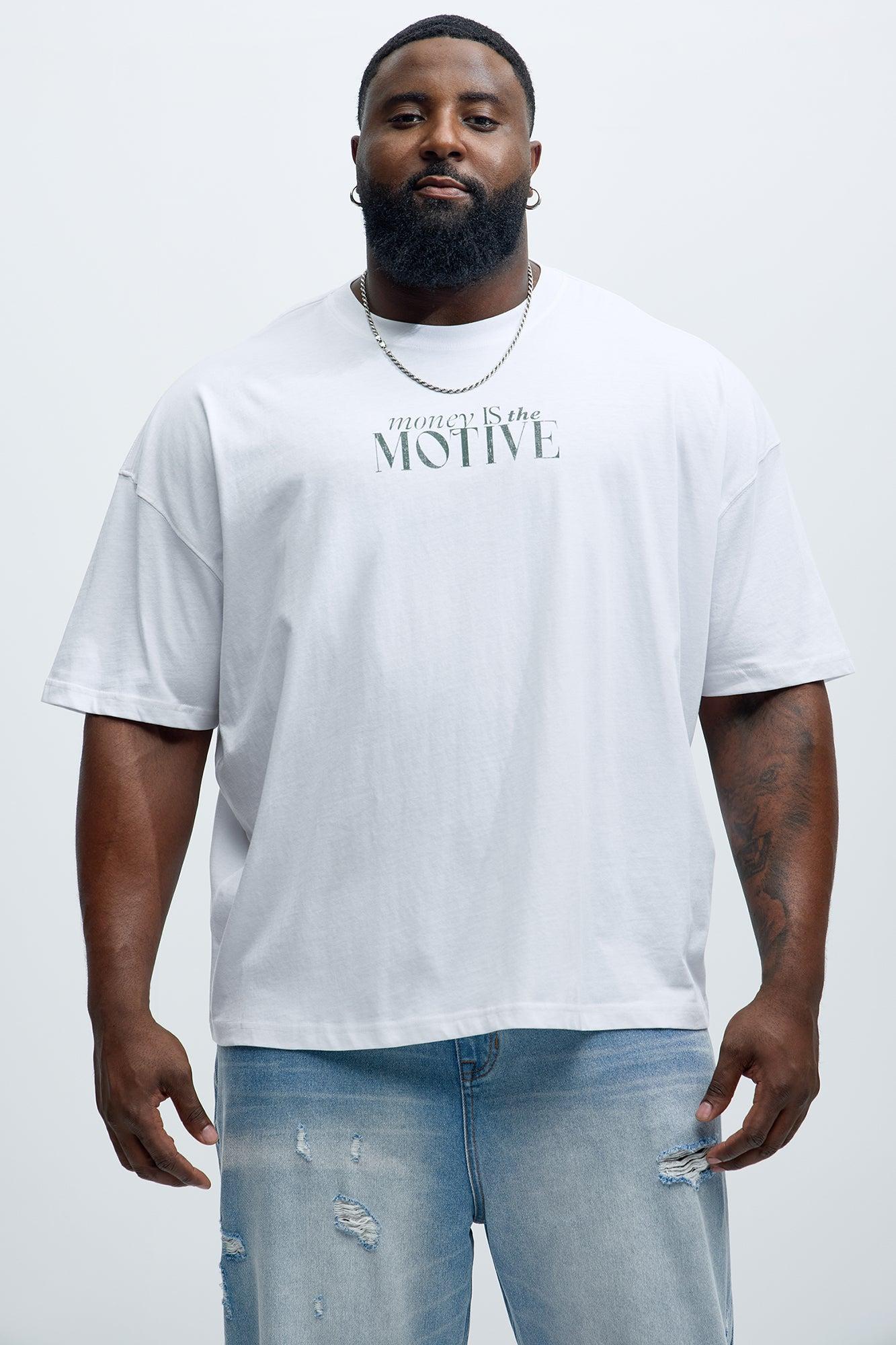 Motive Oversized Short Sleeve Tee - White Product Image