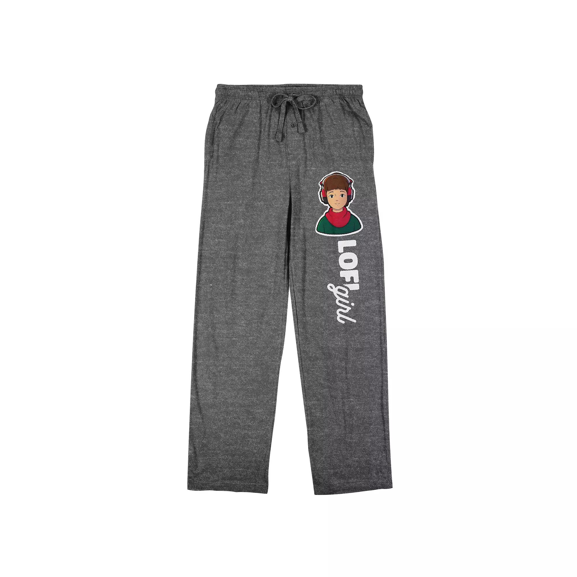 Men's Original & Unrestored Lofi Girl Pajama Pants, Size: Small, Black Product Image