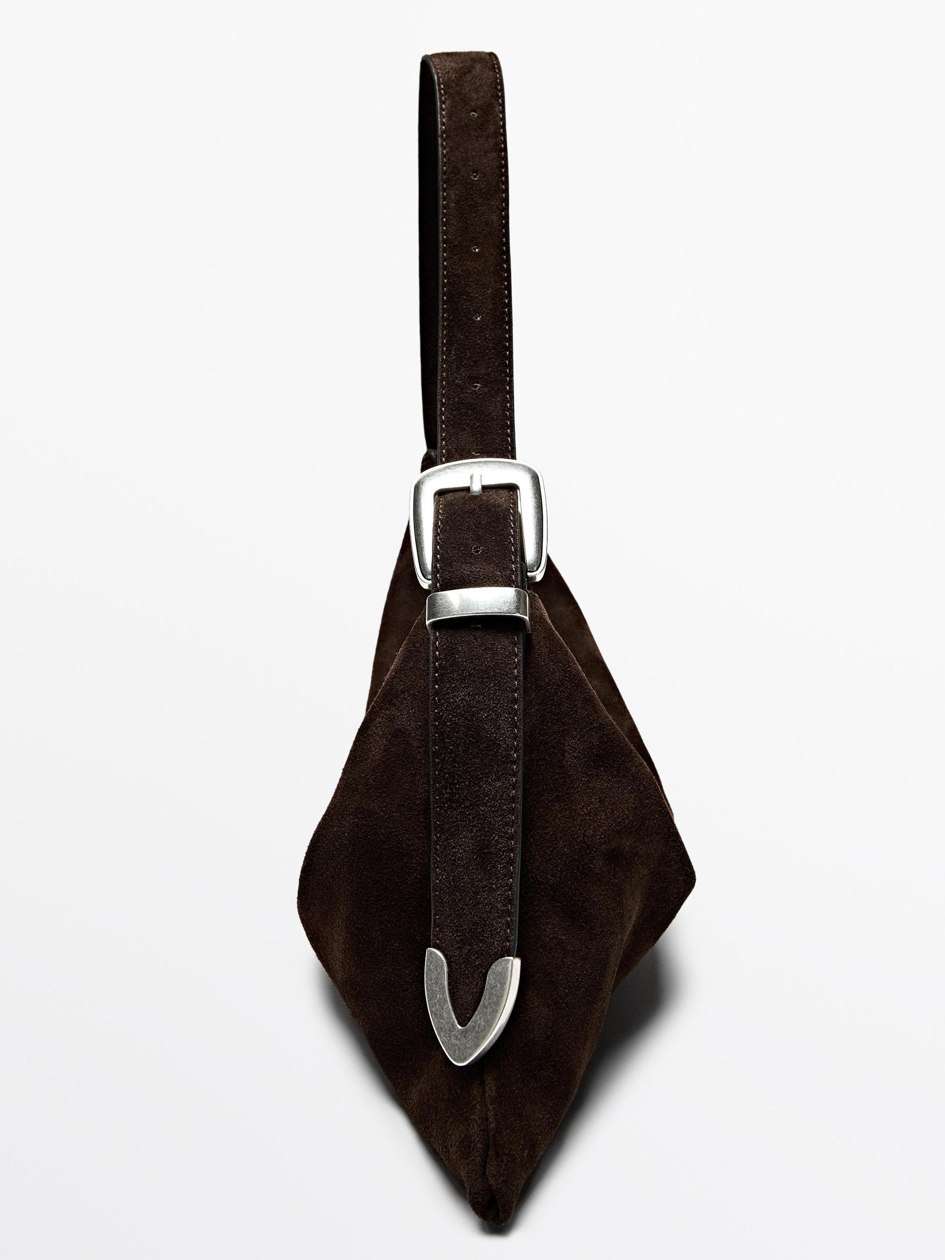 Medium-sized split suede bag Product Image