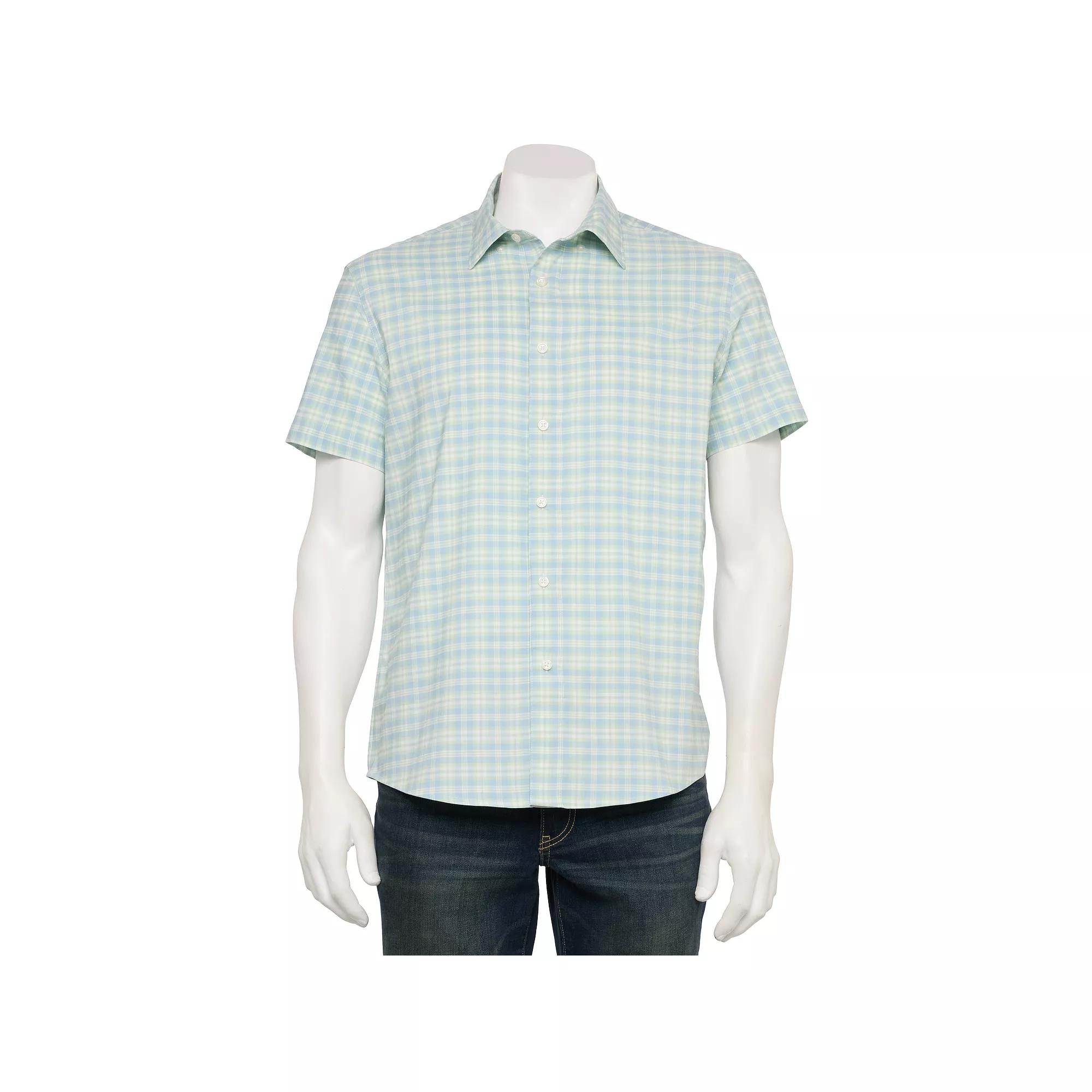 Men's Sonoma Goods For Life® Adaptive Short Sleeve Performance Button-Down Shirt,  Product Image