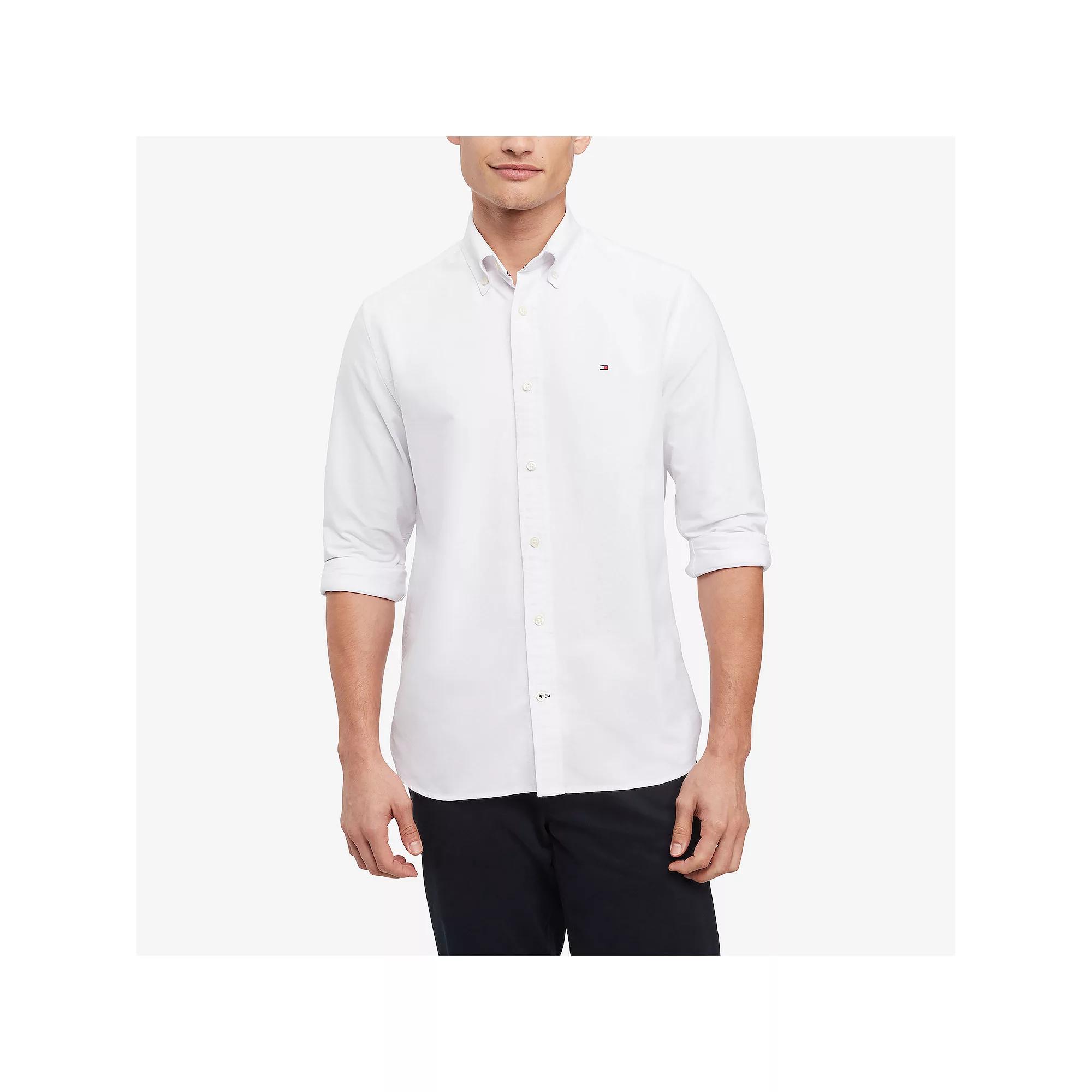 Men's Tommy Hilfiger Regular Fit Essential Stretch Oxford Shirt,  Product Image