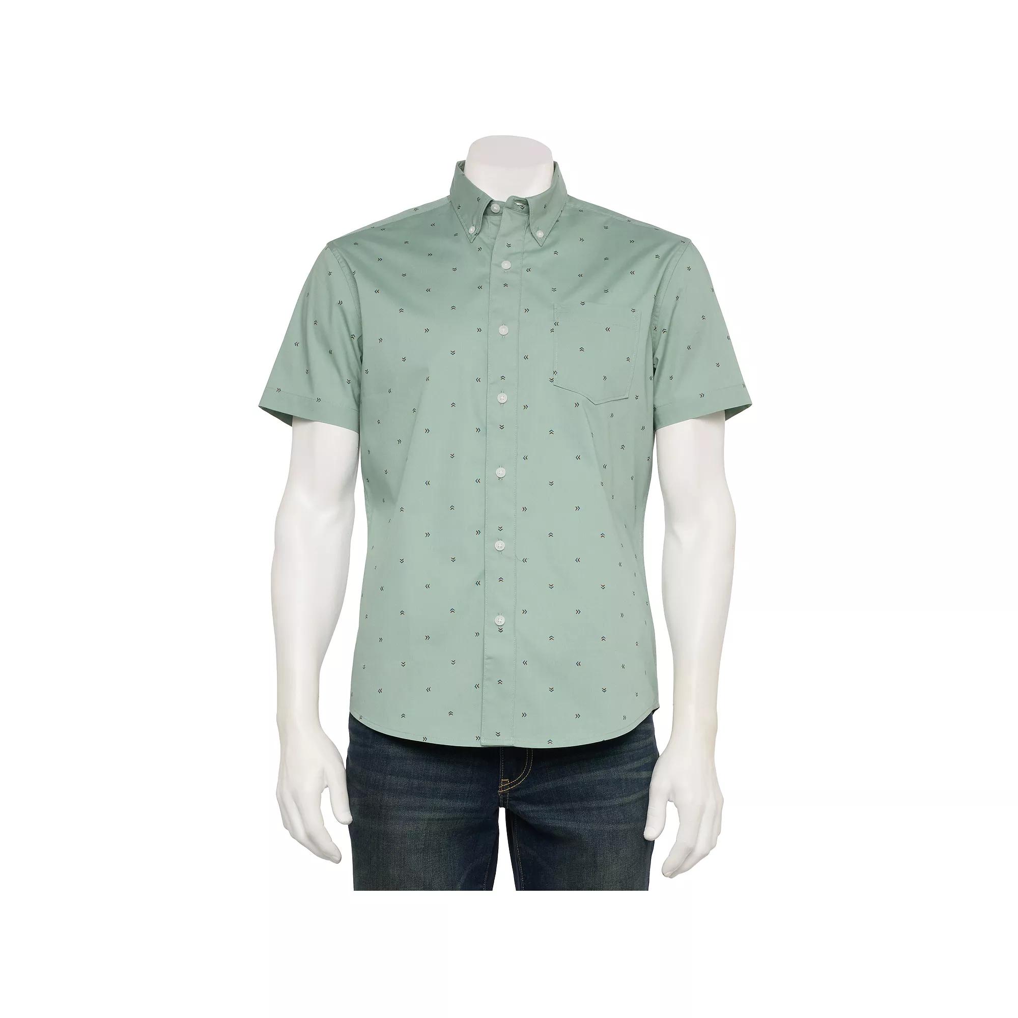 Men's Sonoma Goods For Life® Adaptive Short Sleeve Perfect Length Shirt,  Product Image