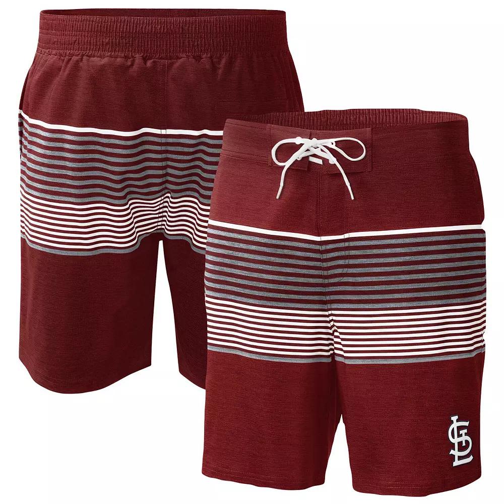 Men's G-III Sports by Carl Banks Red St. Louis Cardinals Coastline Volley Swim Shorts,  Product Image