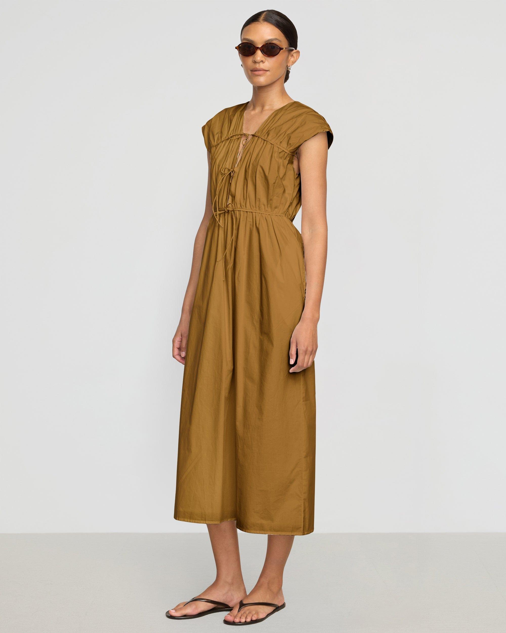 Shreya Tie-Front Organic Cotton Dress Product Image