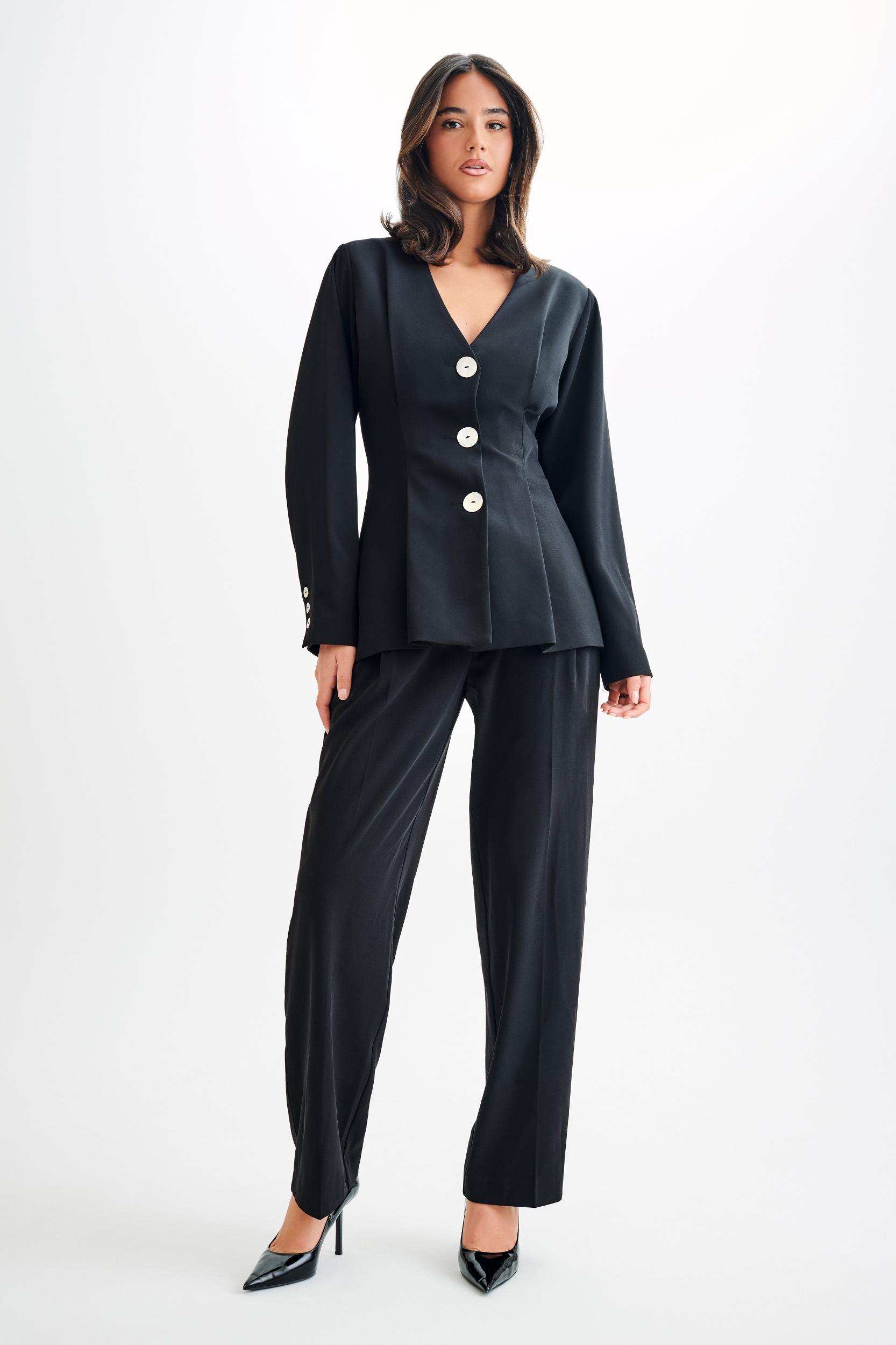 Kendall Balloon Sleeve Jacket - Black Product Image