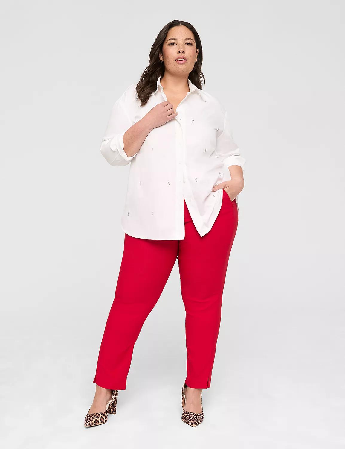 Embellished Relaxed Button-Down Shirt Product Image