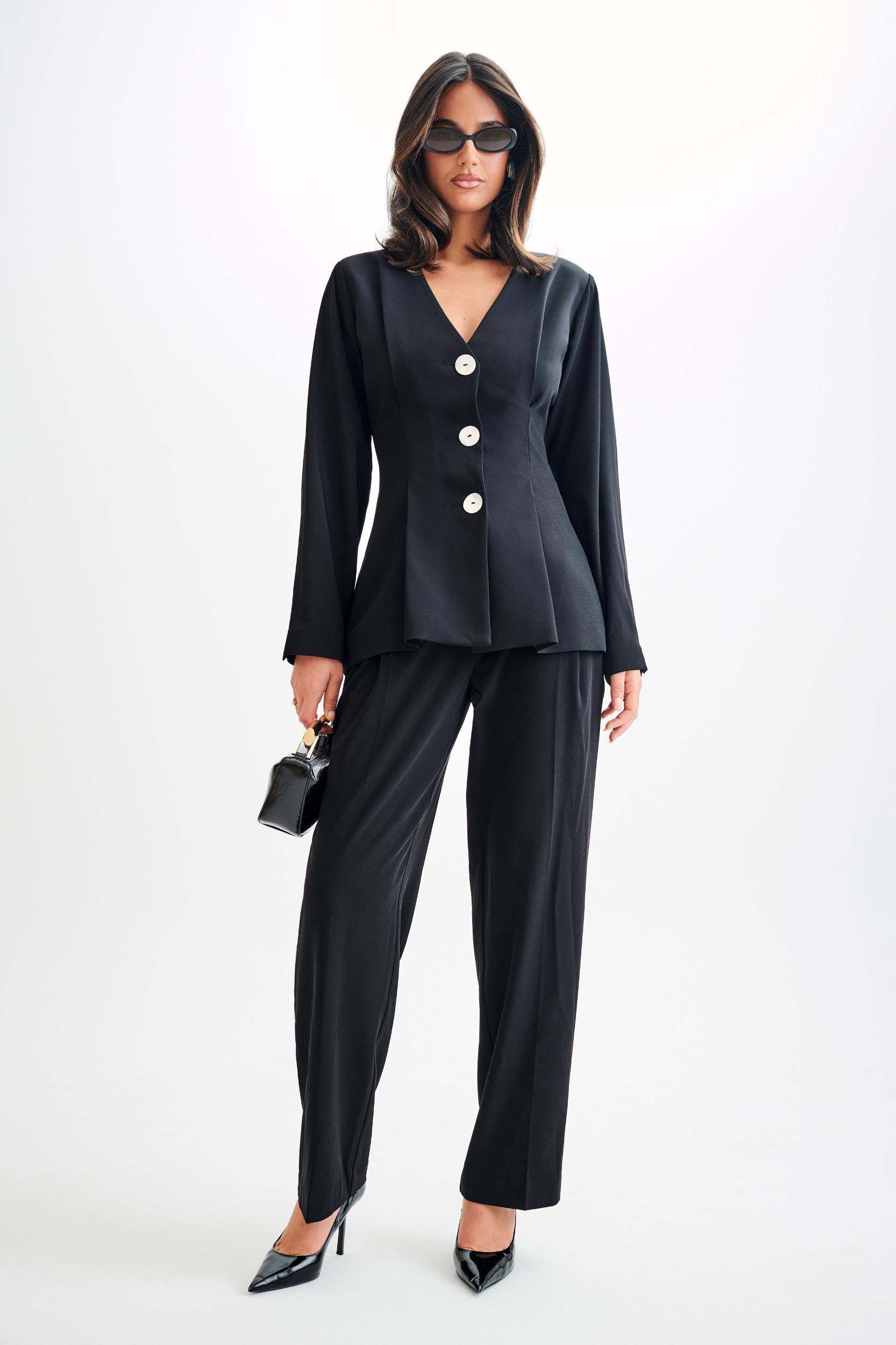 Kendall Balloon Sleeve Jacket - Black Product Image