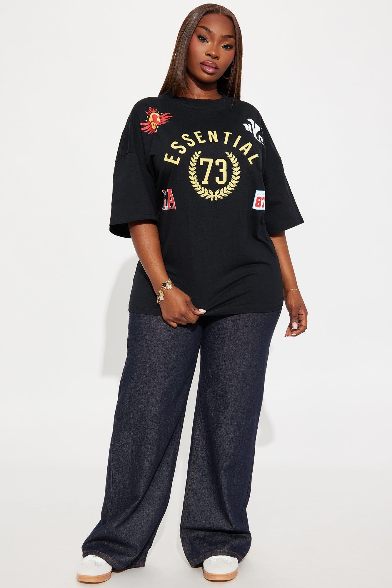 Essential 73 Washed Tee - Black Female Product Image