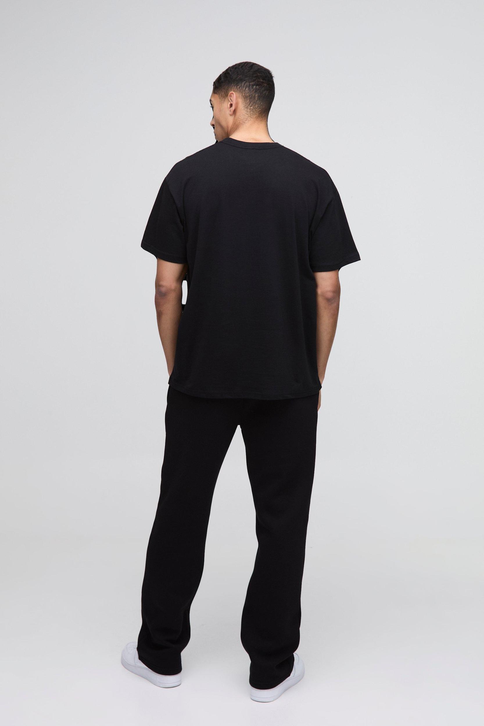 Oversized Rhinestone Mask Print T-Shirt | boohooMAN USA Product Image