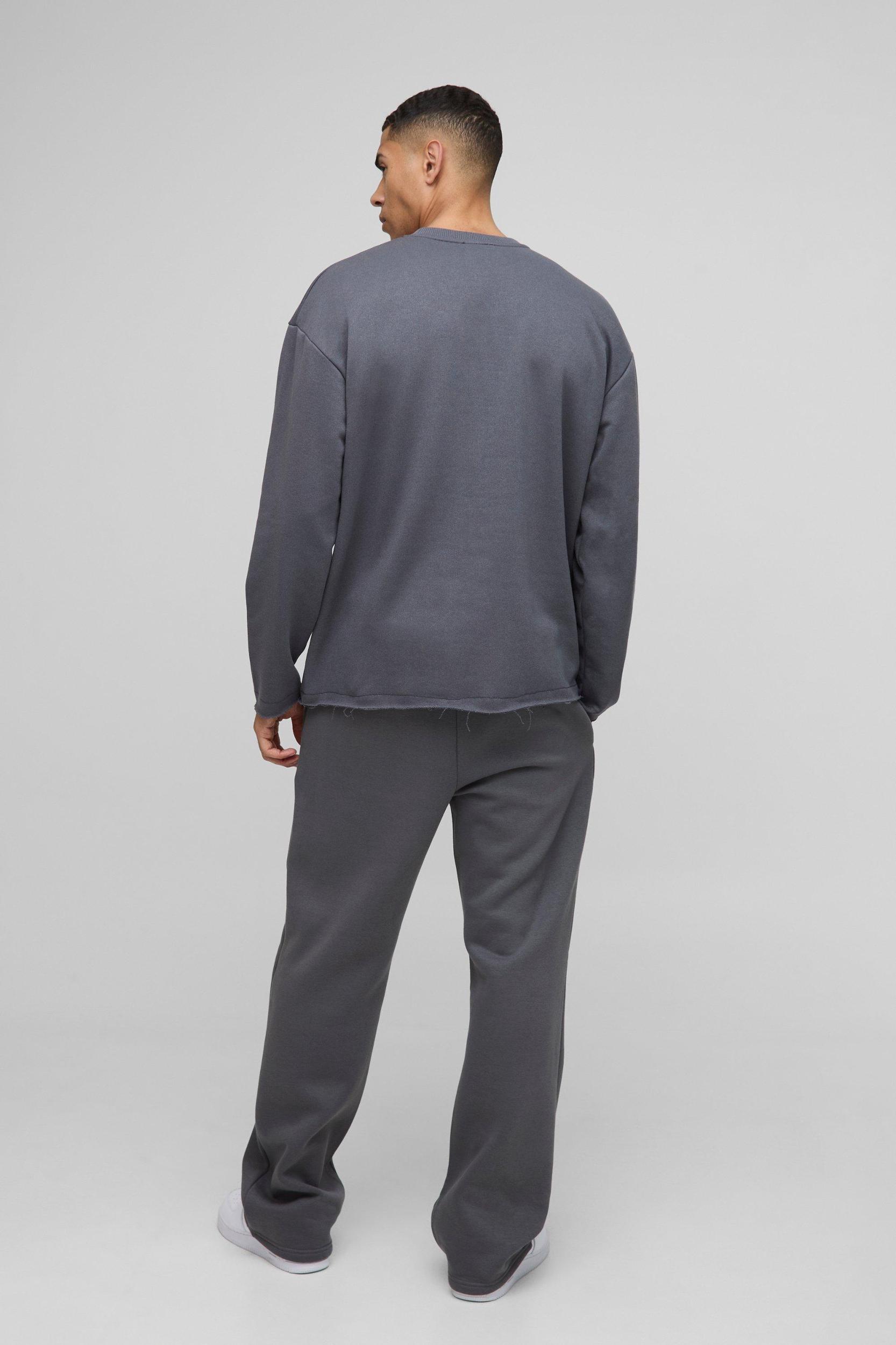 Oversized Carpenter Raw Edge Sweatshirt | boohooMAN USA Product Image