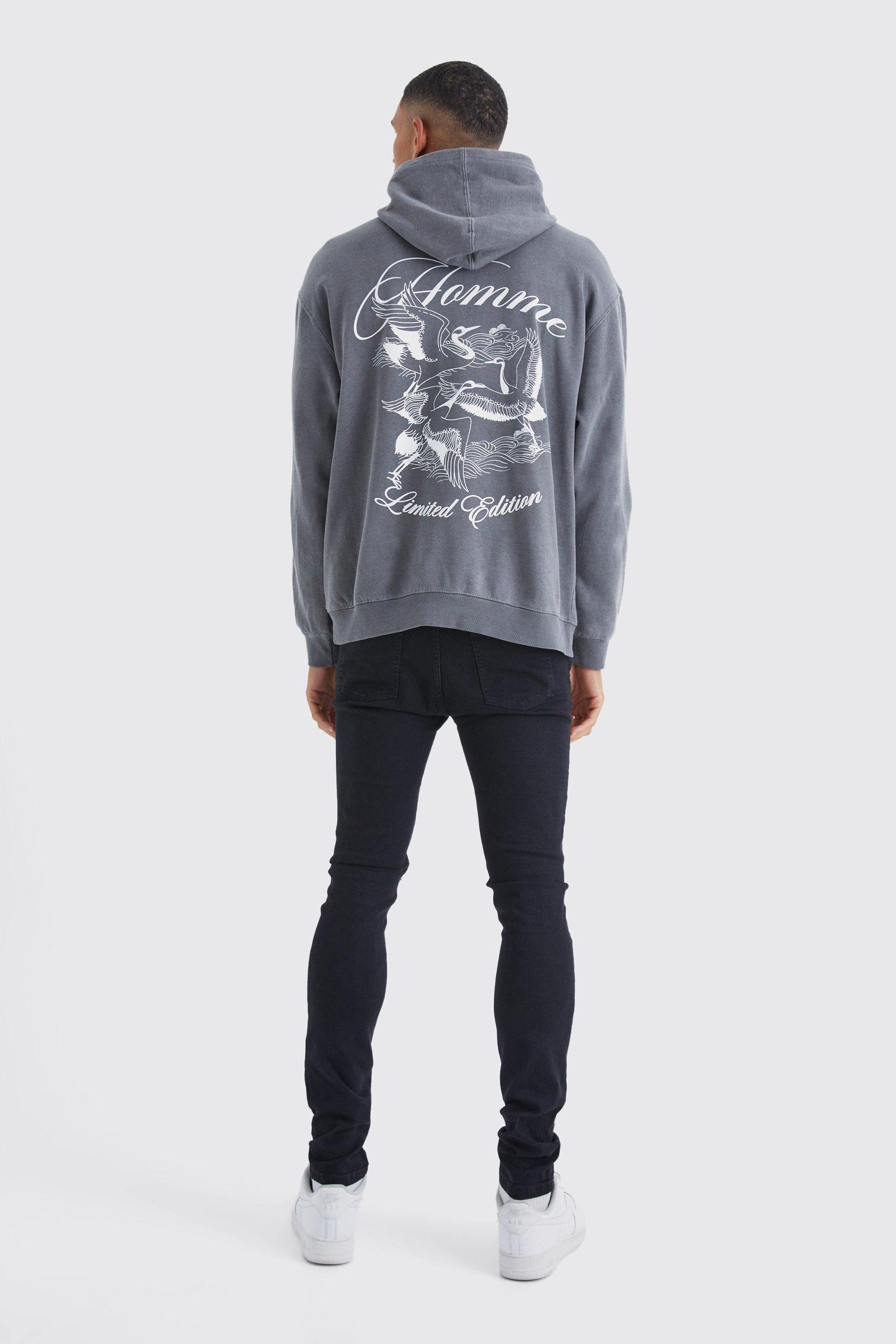 Tall Skinny Jeans With All Over Rips | boohooMAN USA Product Image