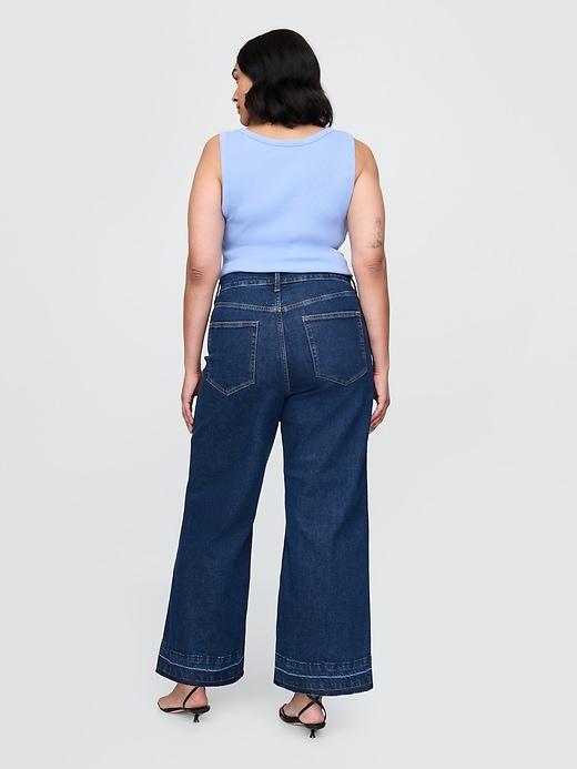 Curvy High Rise Stride Wide-Leg Ankle Jeans Product Image
