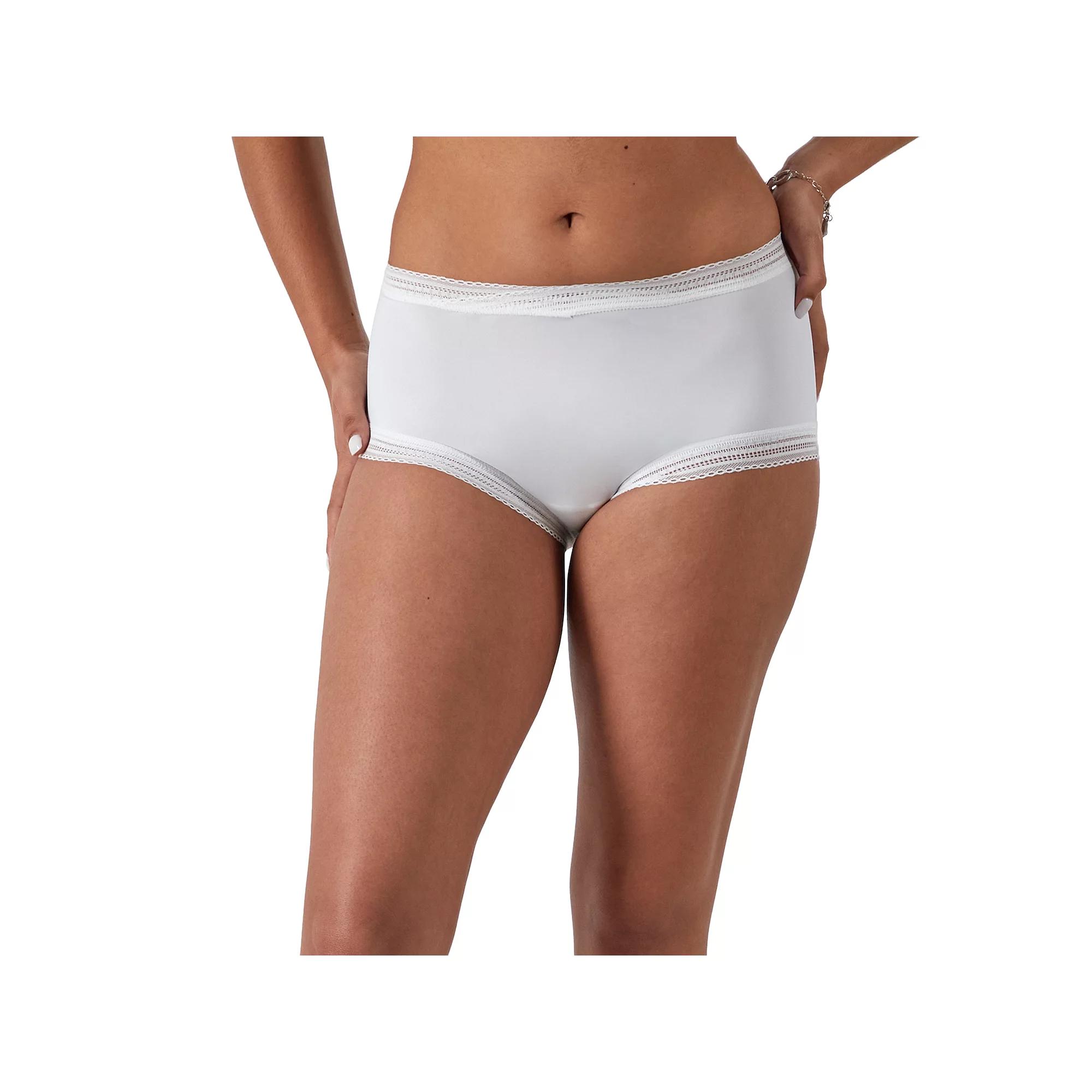 Maidenform Modern Full Coverage Boyshort DMMLBS, Women's, Size: XLRG AV/RG, White Product Image