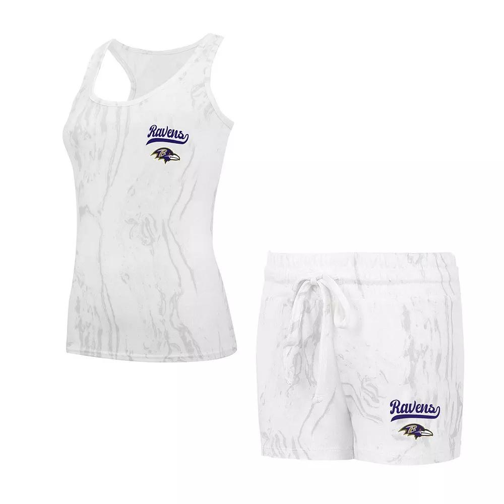 Women's Concepts Sport Baltimore Ravens Quartz Hacci Knit Tank Top & Shorts Sleep Set,  Product Image