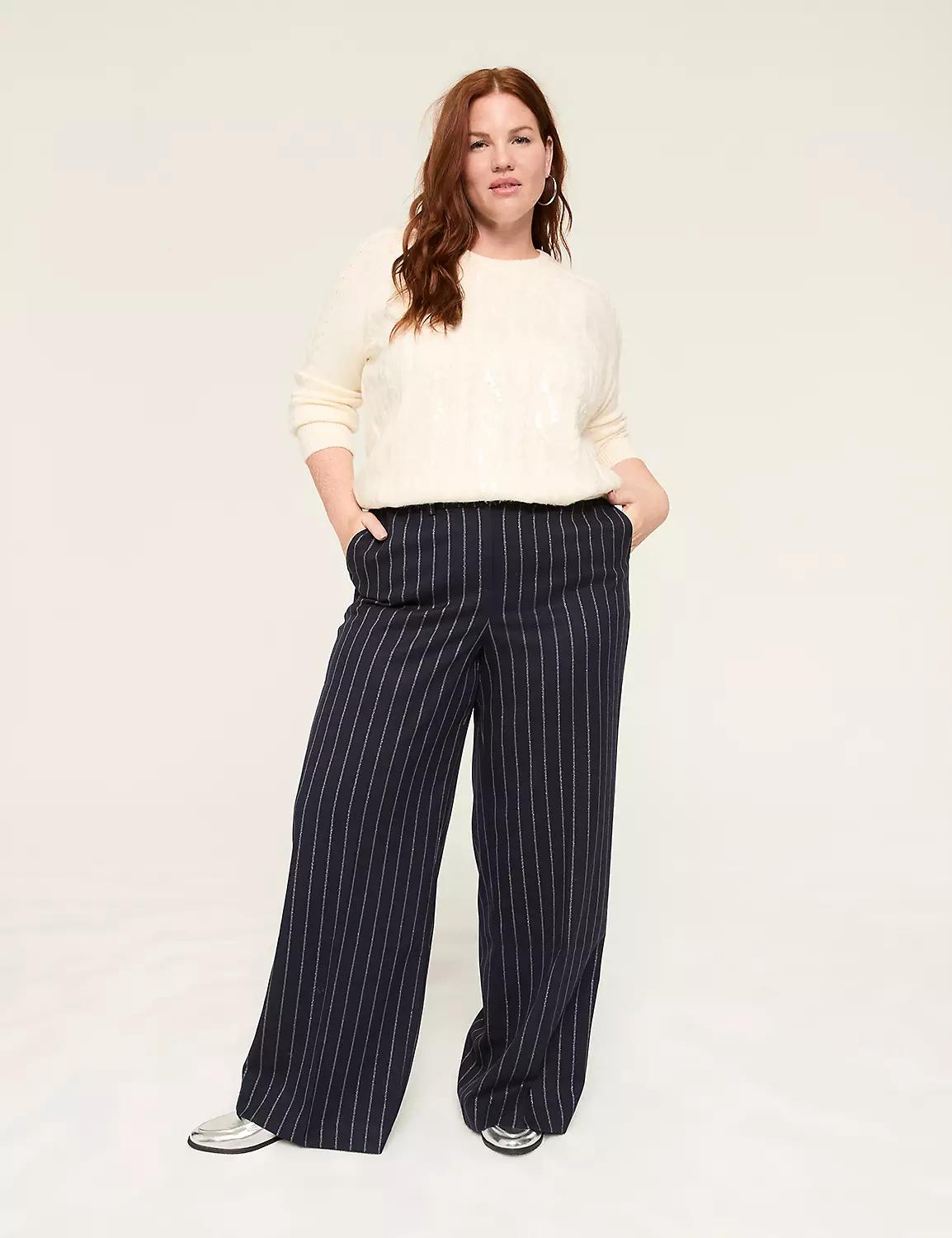 Sequin Cable Knit Sweater Product Image