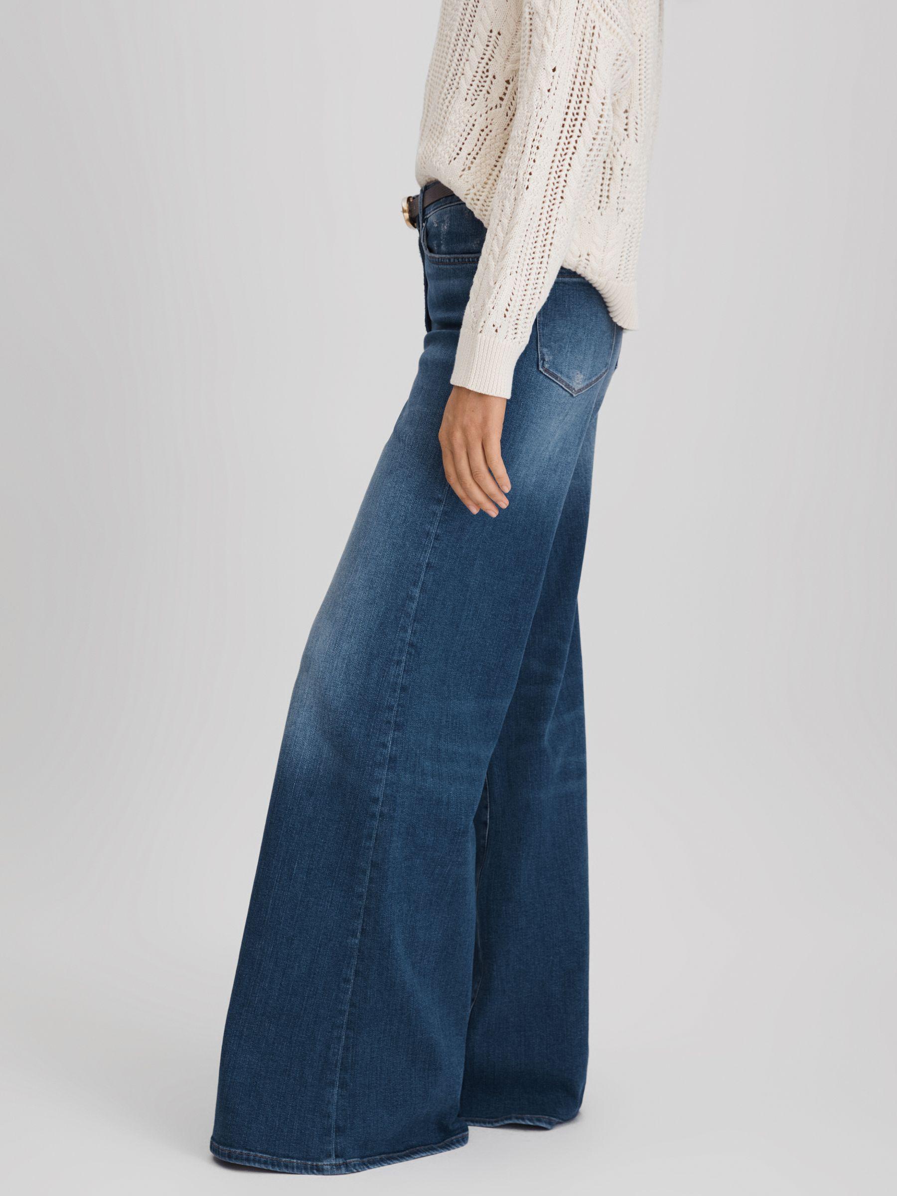 Palazzo Jeans in Mid Blue Product Image