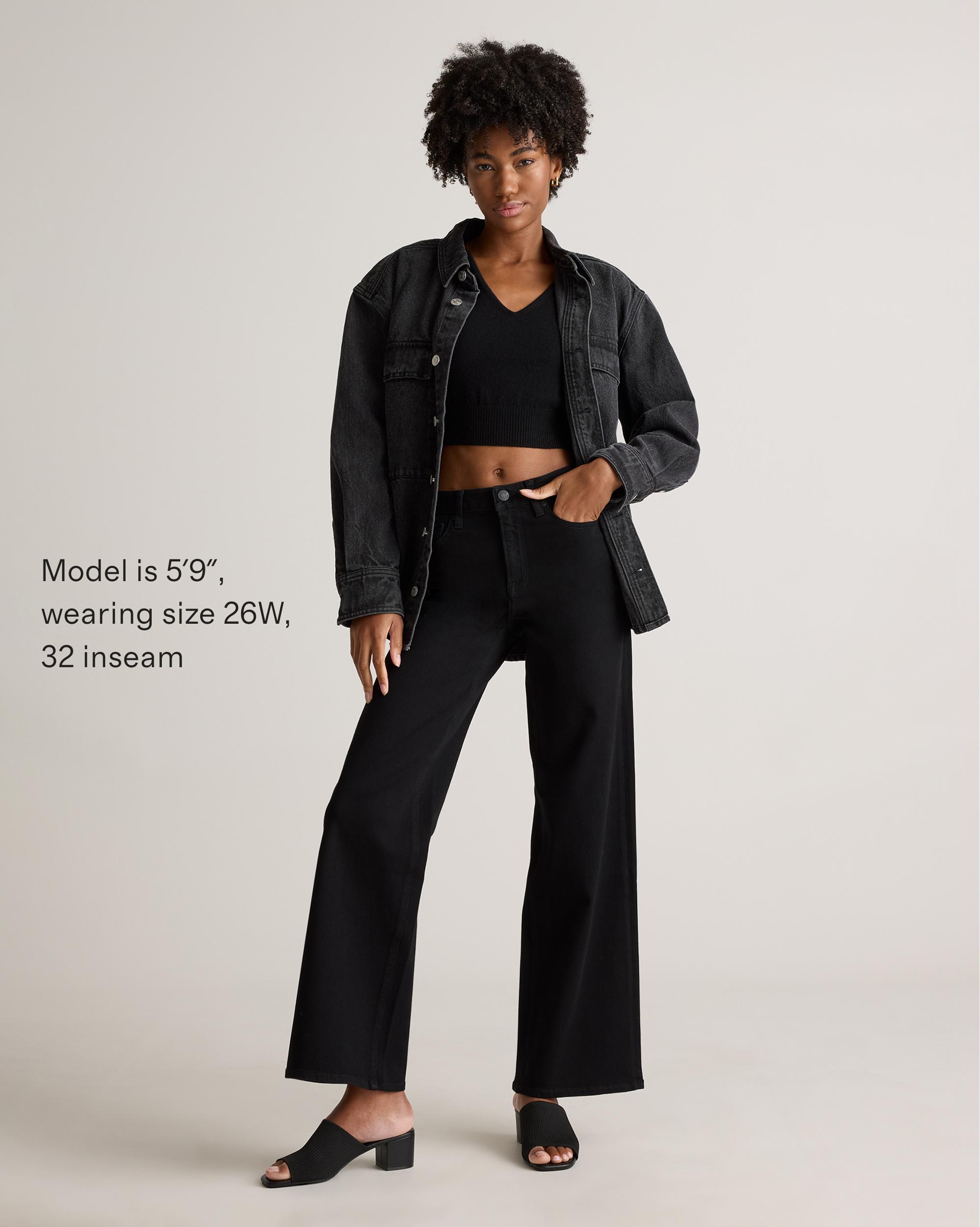 Quince | Women's Bella Stretch Wide Leg Jeans Organic Cotton Product Image