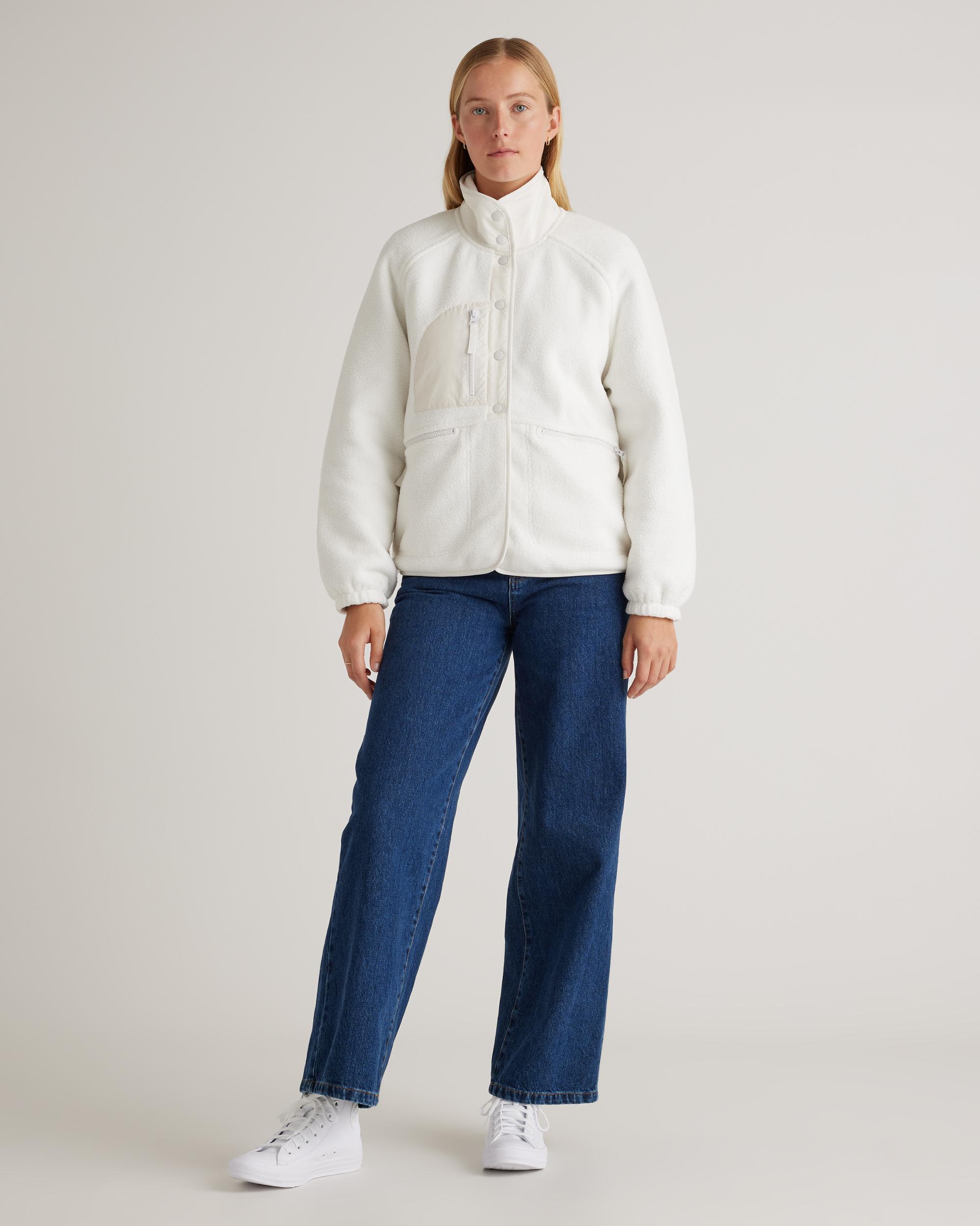 Quince | Women's Sherpa Snap Front Jacket Size XS, 100% Polyester Product Image