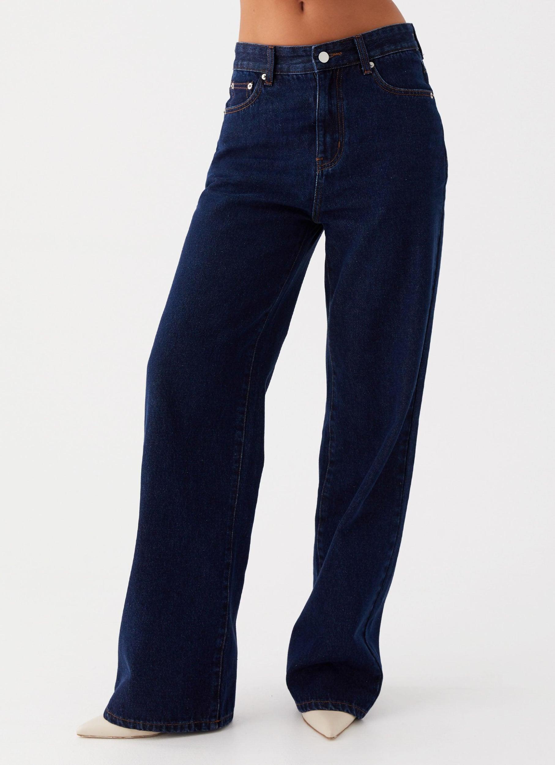 Back Again Straight Leg Denim Jeans - Blue Product Image