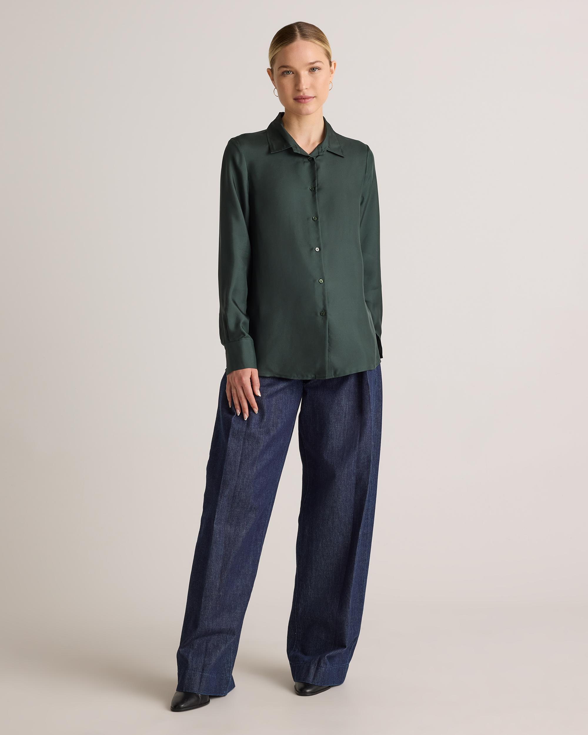Quince | Women's 100% Silk Twill Blouse Product Image