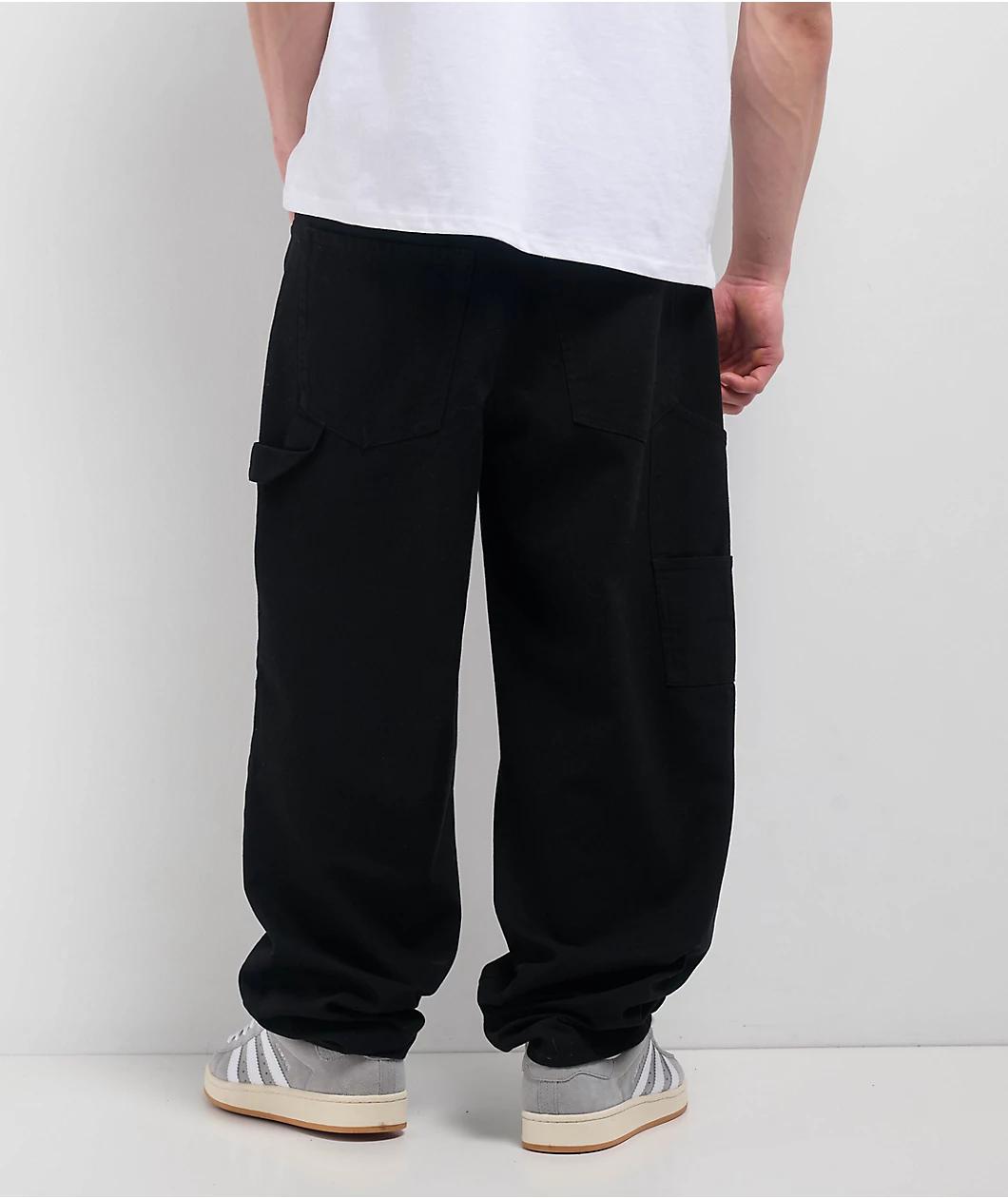 Empyre Double Knee Black Loose Fit Canvas Carpenter Skate Pants  Product Image