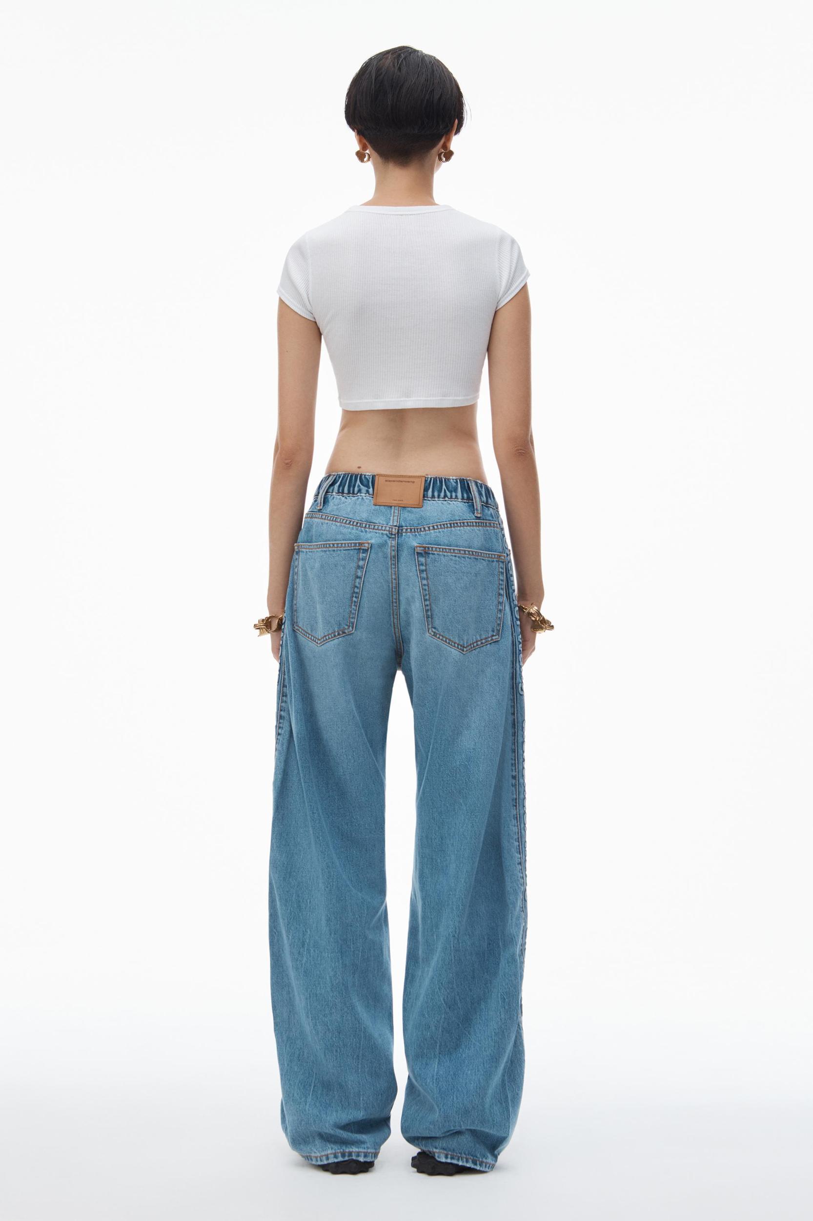 Punch Tote Bag In Cotton Denim Product Image