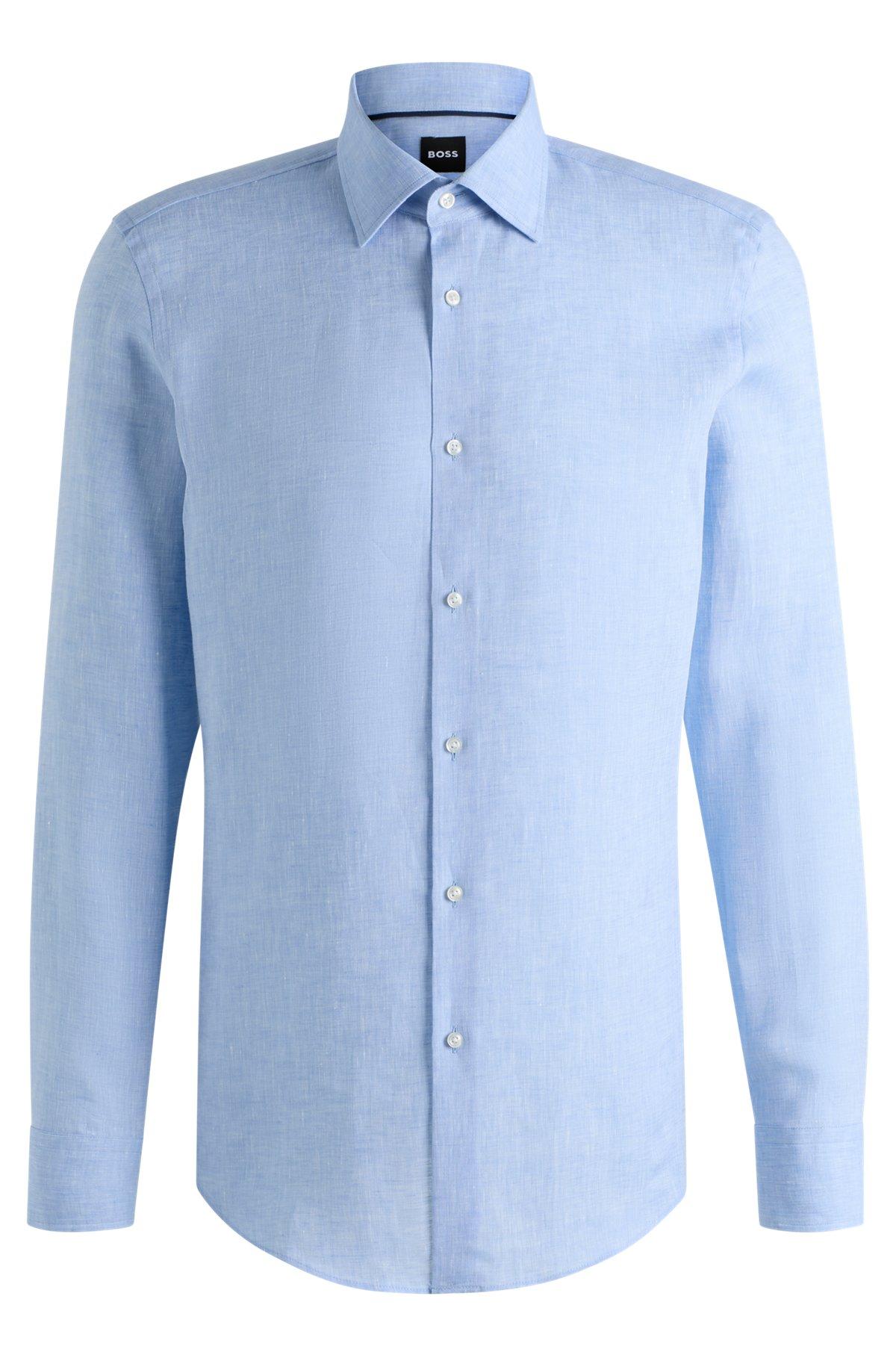 Slim-fit shirt in Italian-made linen Product Image