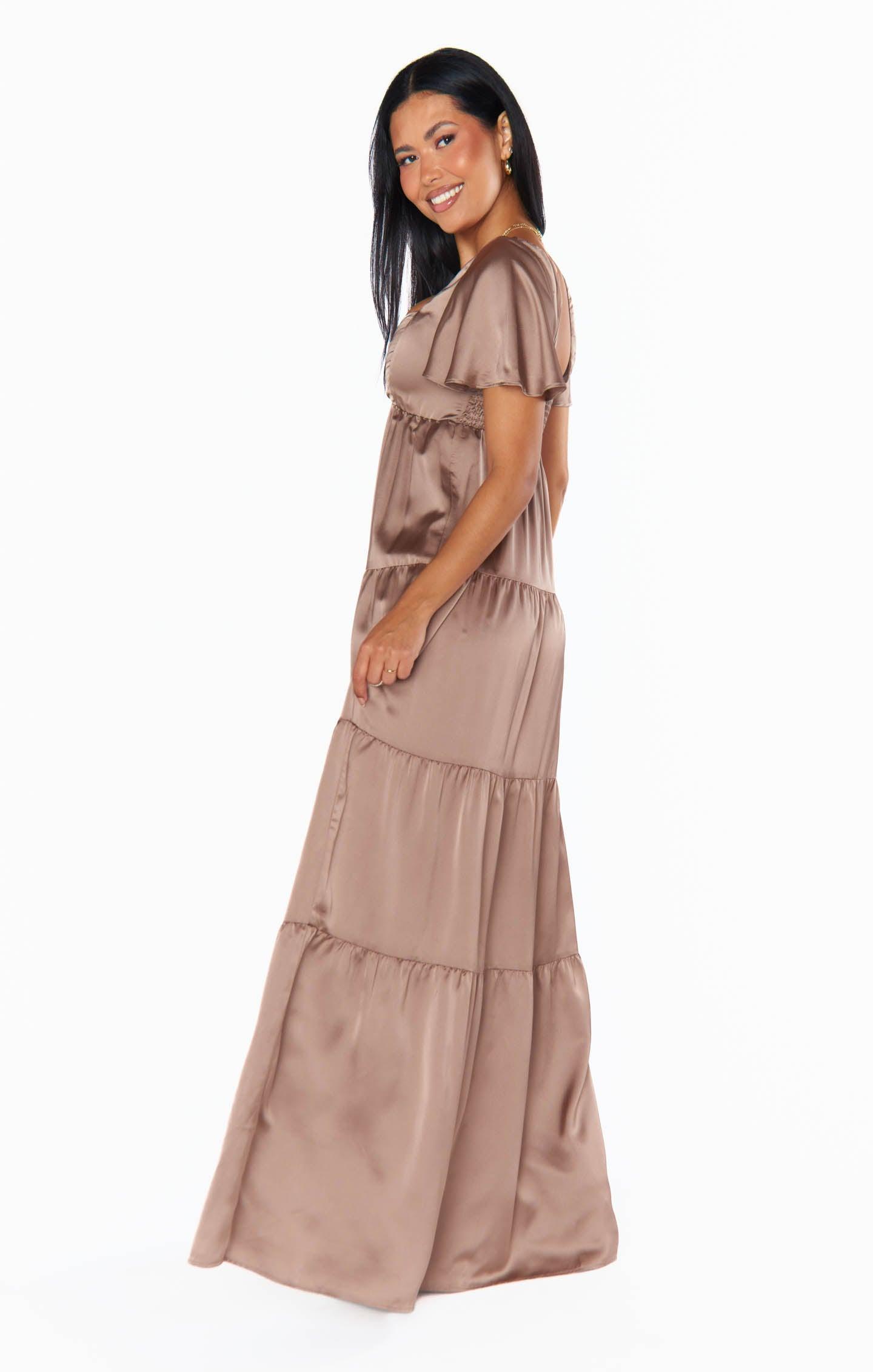Nicole Maxi Dress ~ Dune Luxe Satin Product Image