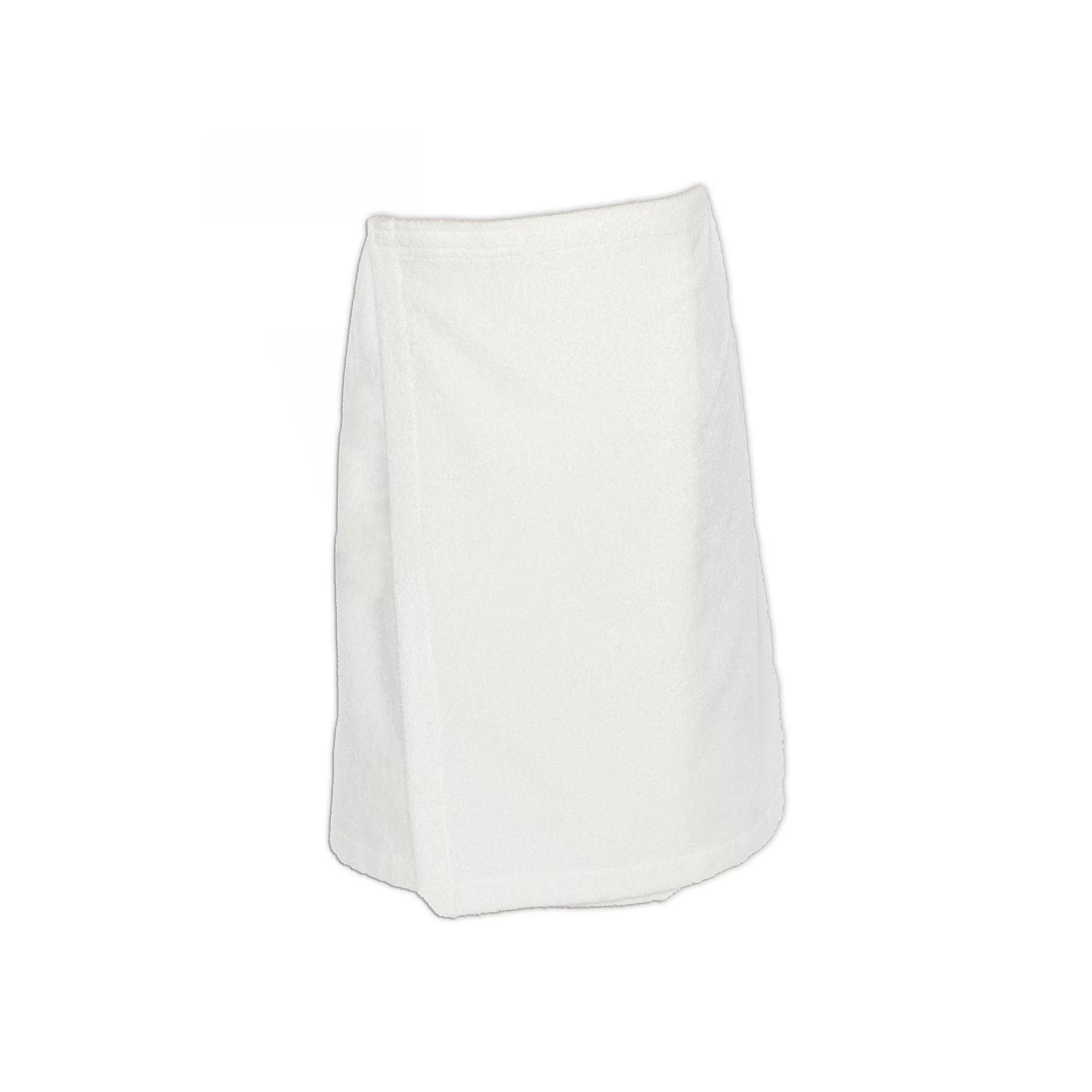 Linum Home Textiles Turkish Cotton Men's Terry Body Wrap, White Product Image