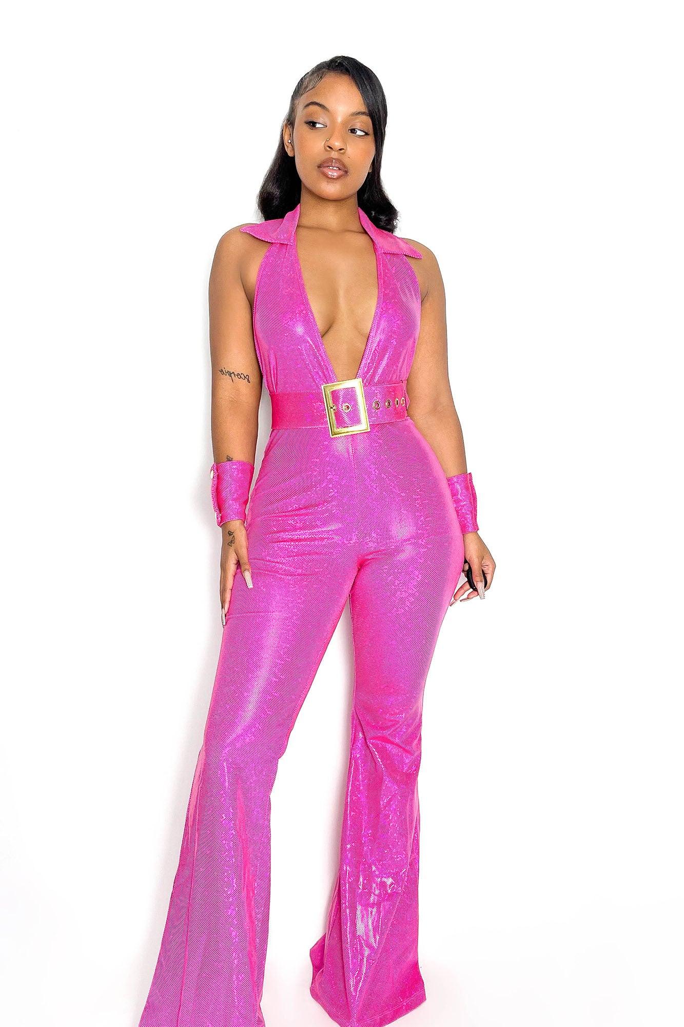 Groovy Lady 4 Piece Costume Set - Pink Product Image