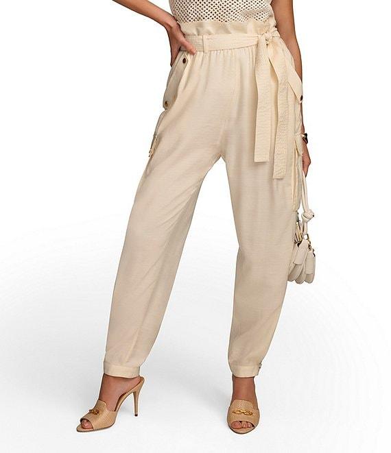 Donna Karan Belted High Rise Cargo Pants Product Image