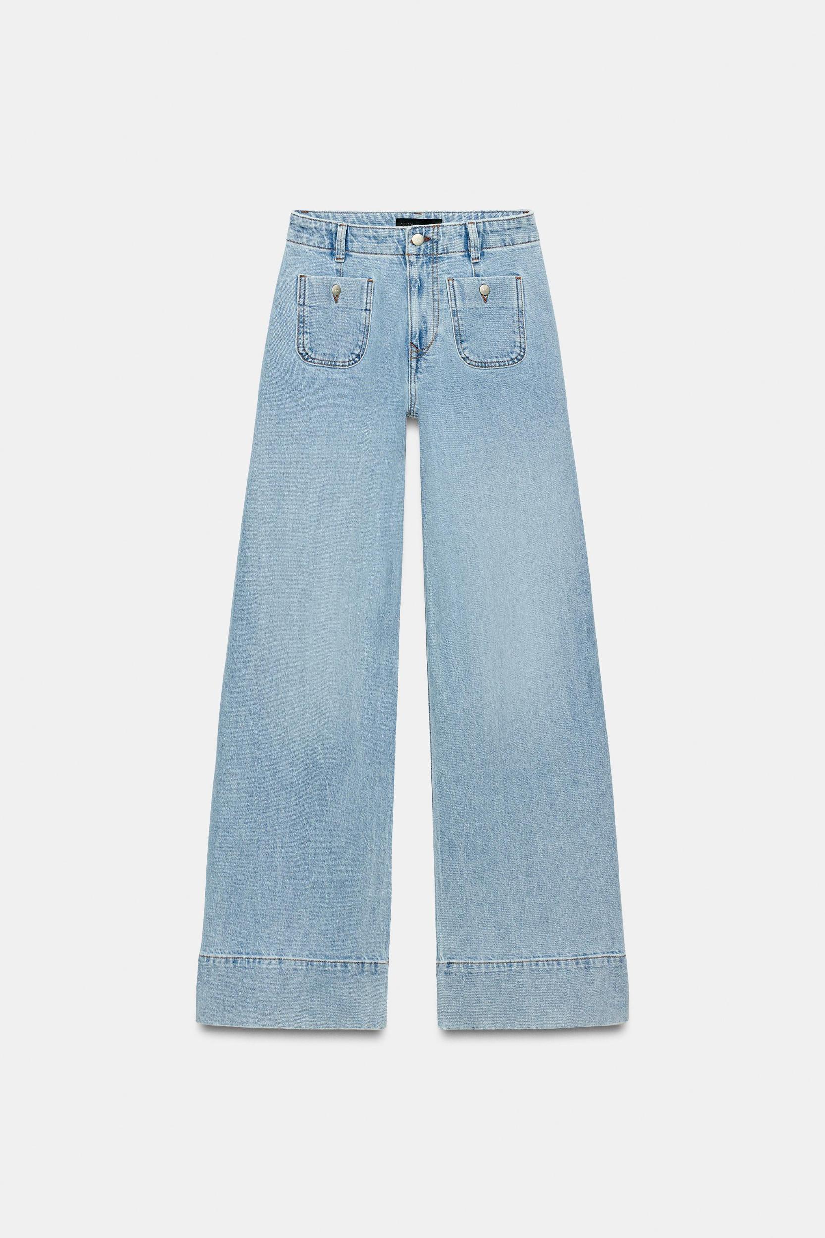Z1975 HIGH WAIST WIDE LEG POCKET JEANS Product Image