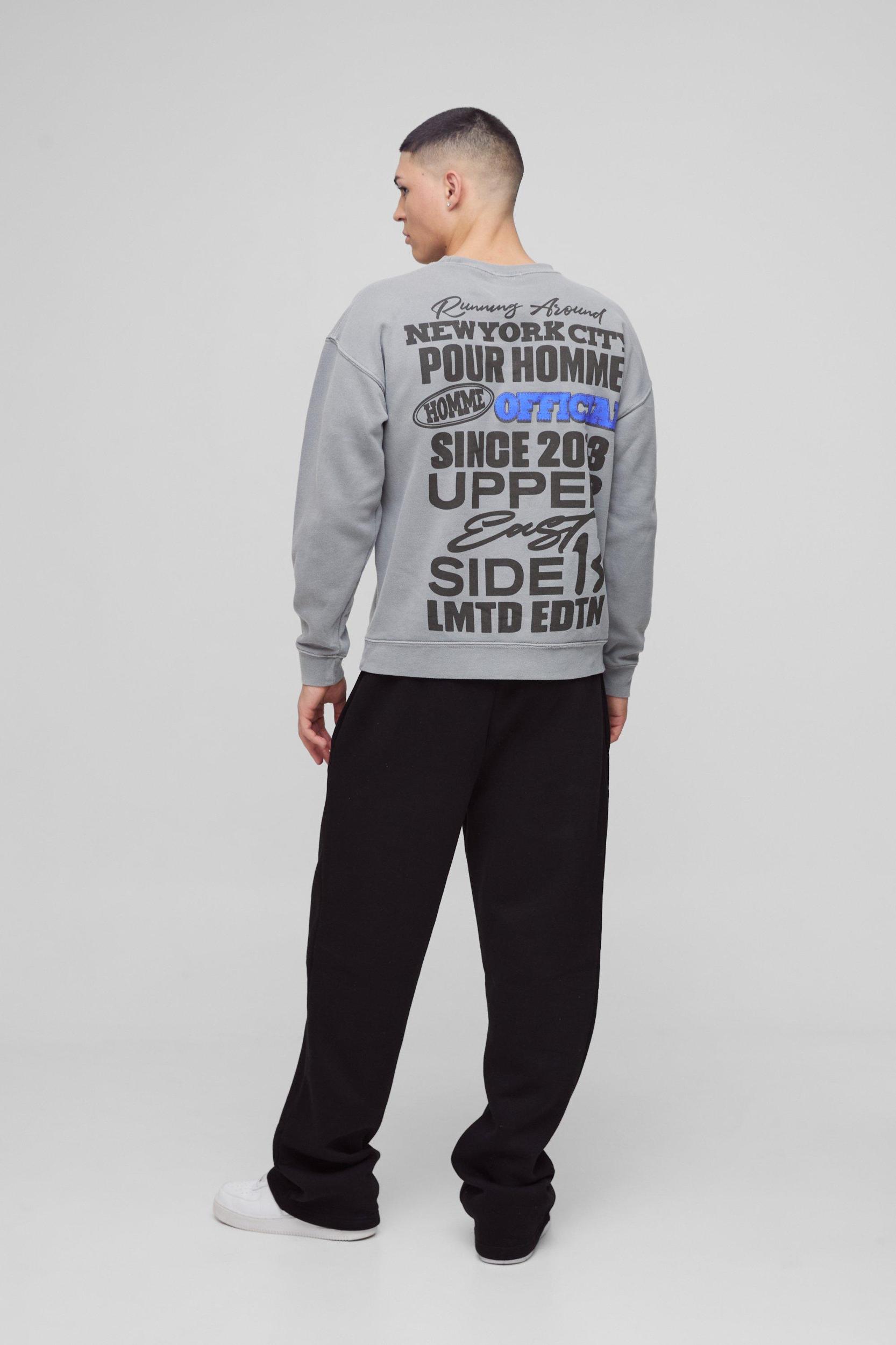 Oversized OFCL 3D Washed Sweatshirt | boohooMAN USA Product Image